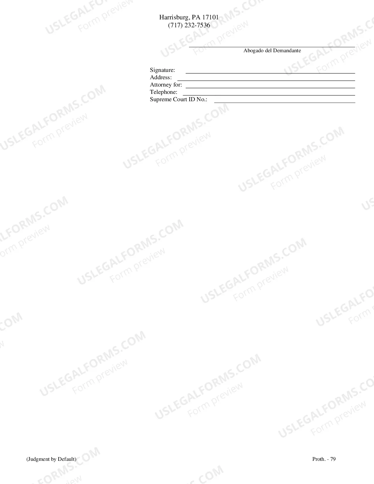 Preview Important Notice (Default Judgment)