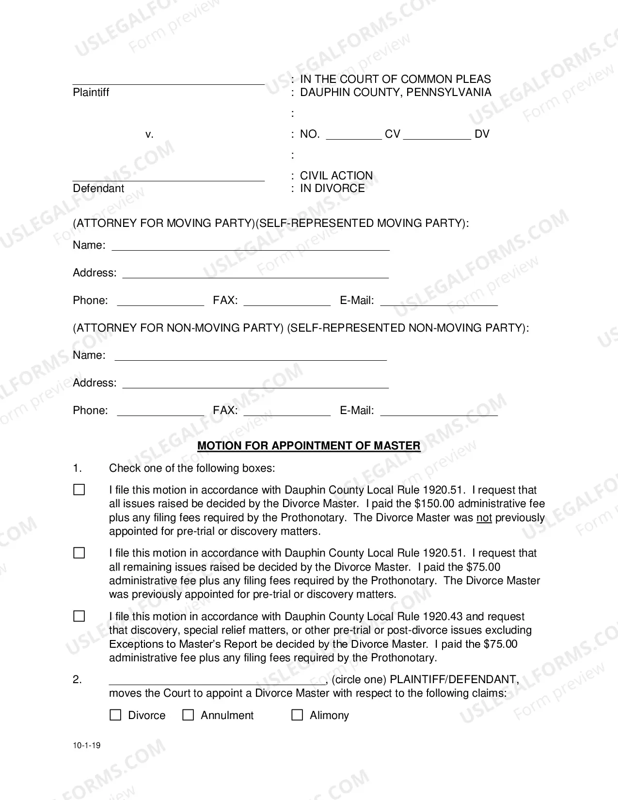 Preview Motion For Appointment of Master