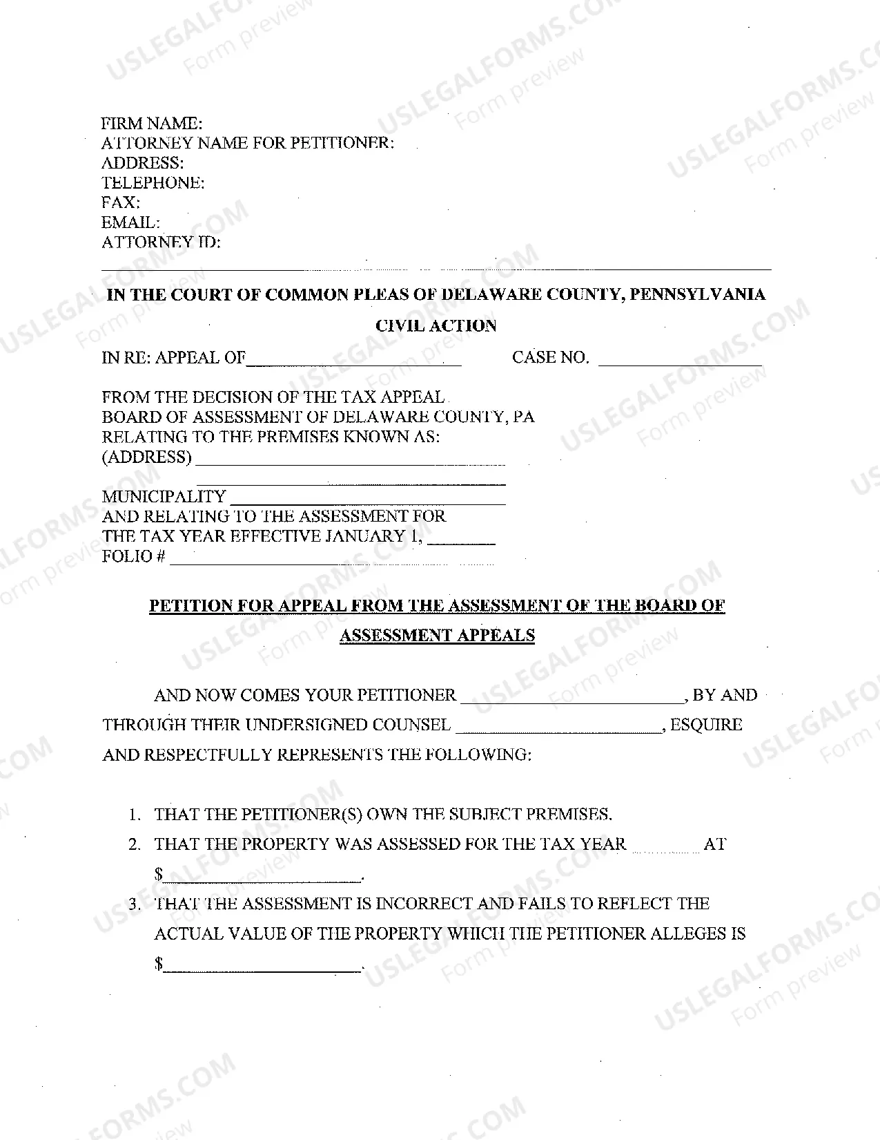 Preview Tax Assessment Appeals