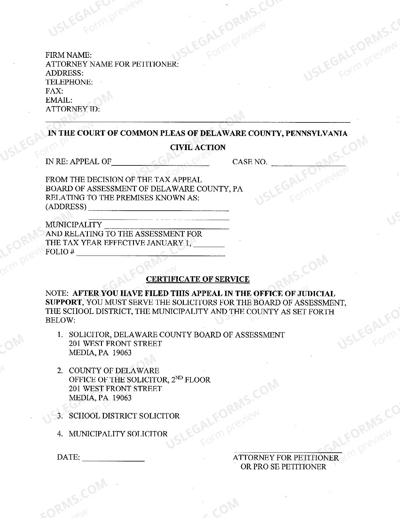 Preview Tax Assessment Appeals