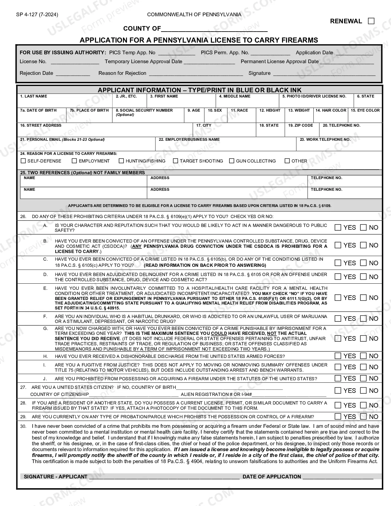 Preview Gun Permit