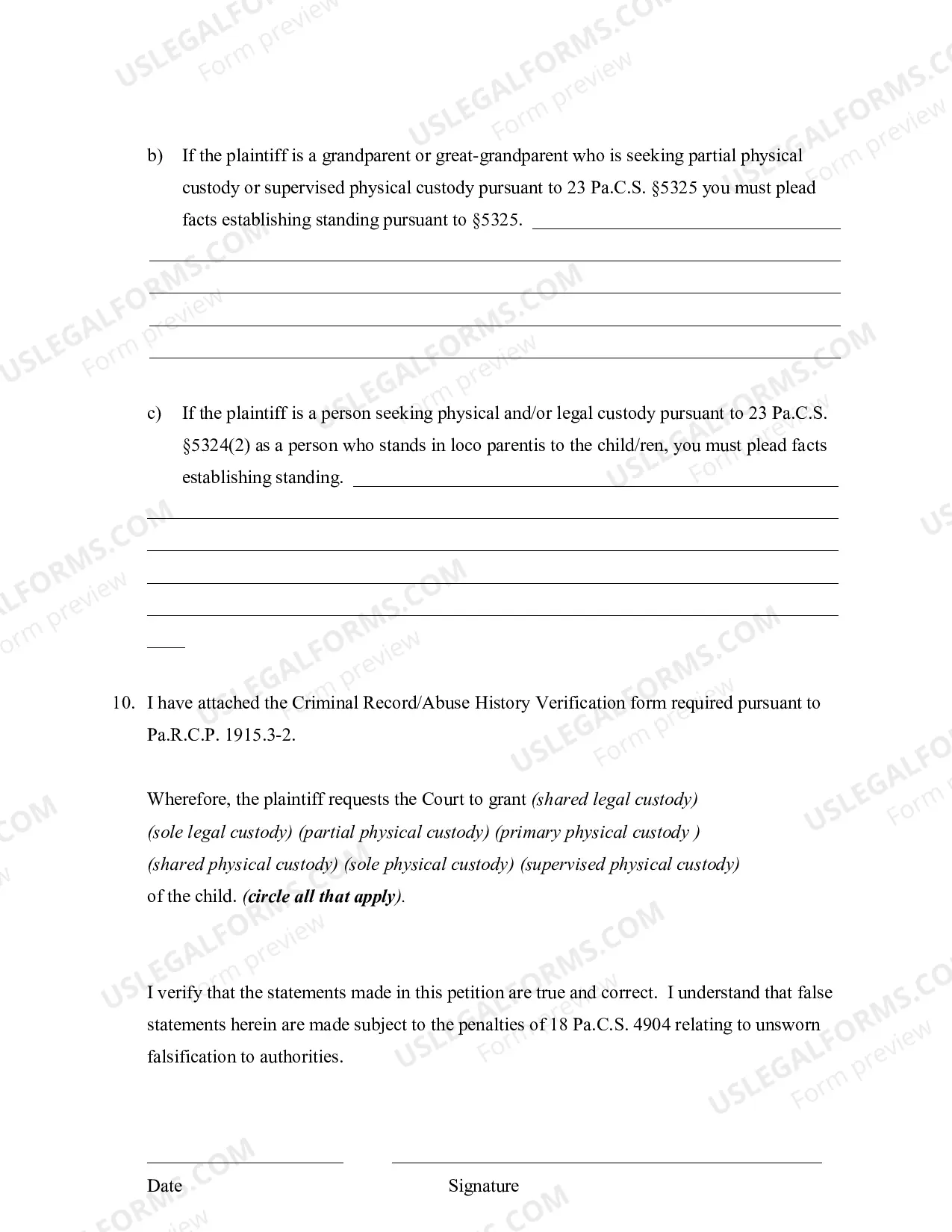 Preview Modification Petition