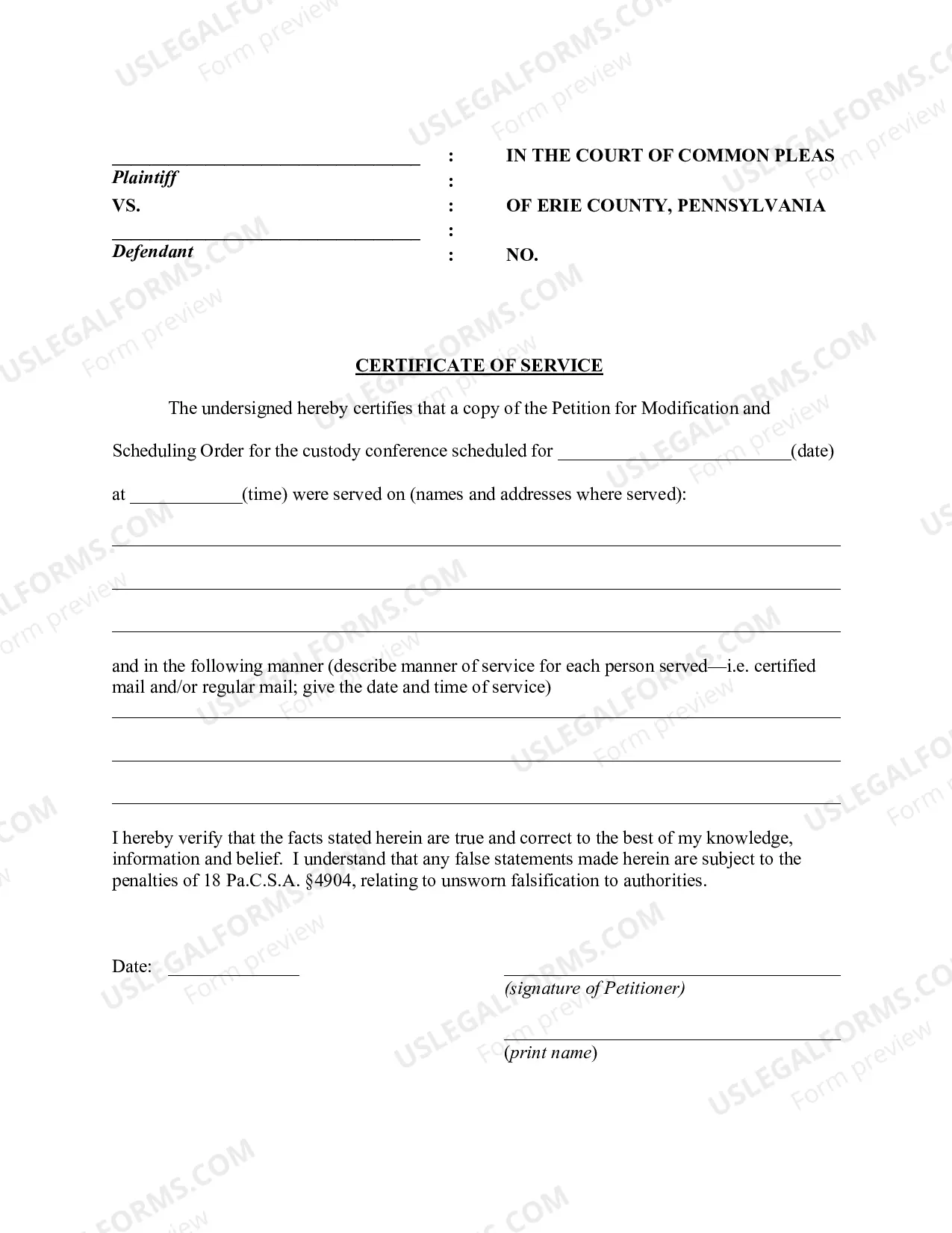 Preview Modification Petition