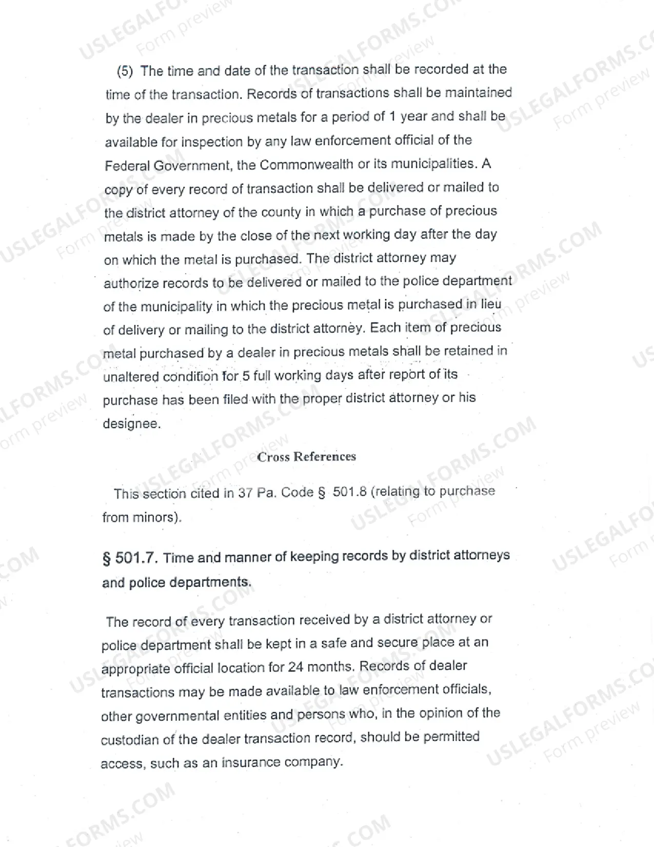 Preview Precious Metals License Application
