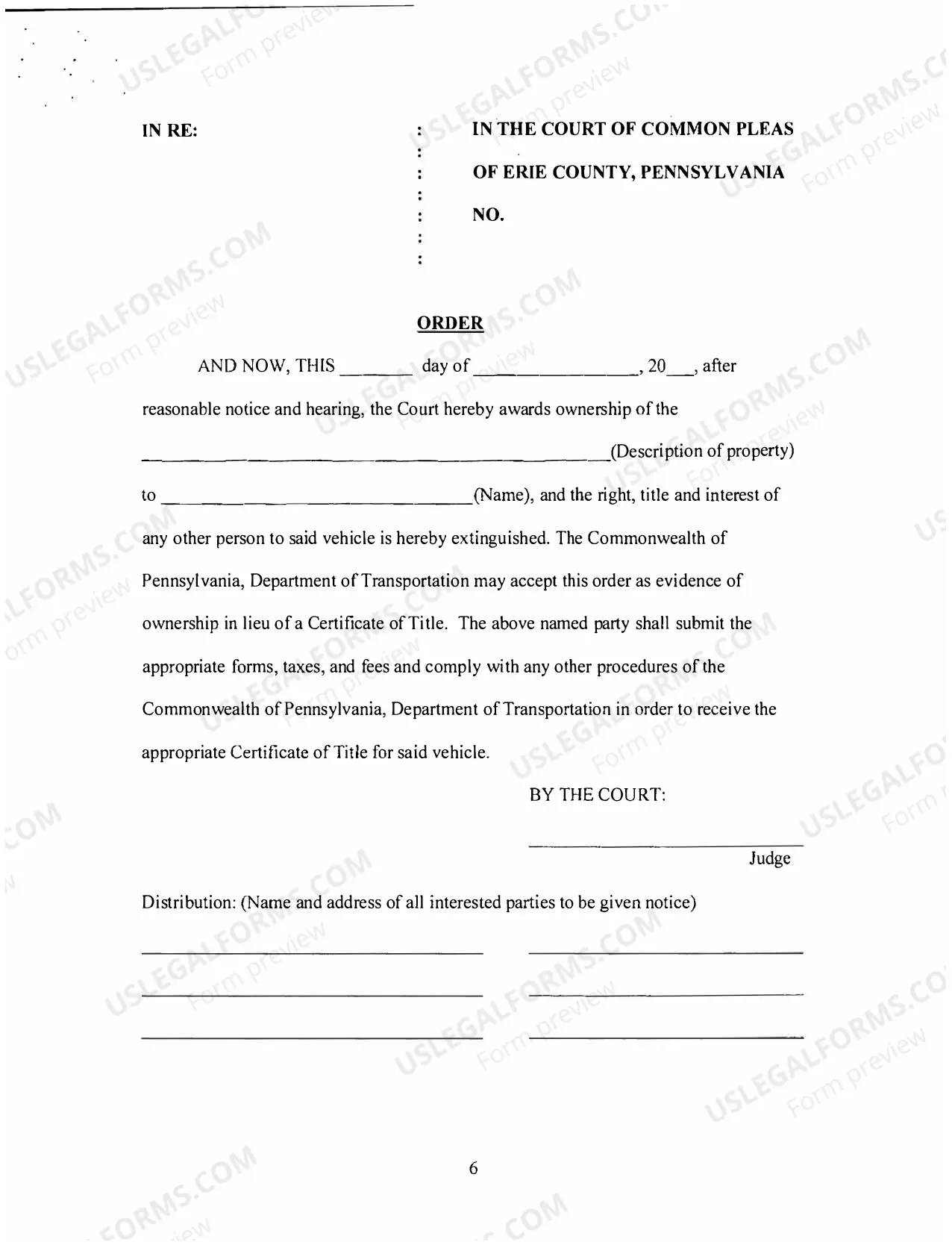 Preview Motion for Transfer of Vehicle Ownership