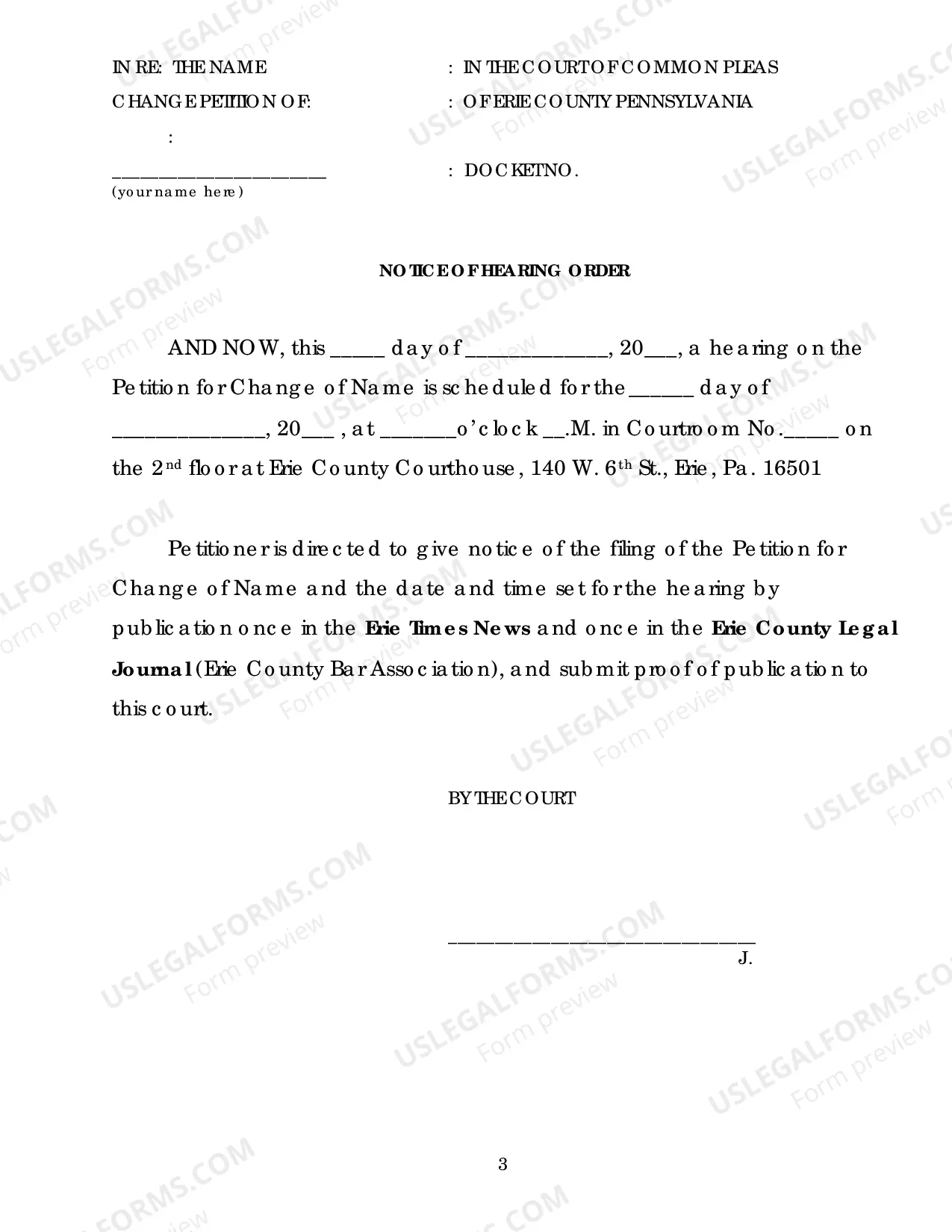 Preview NAME CHANGE PROCEDURE