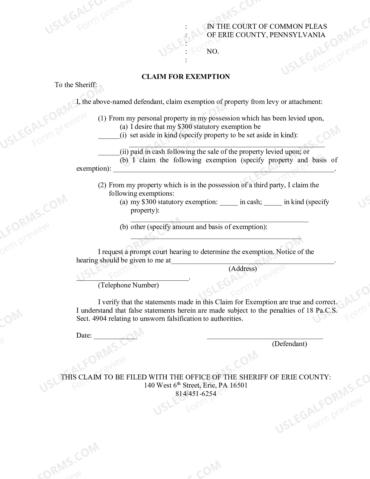 Preview NOTiCE, WRIT of EXECUTION, EXEMPTIONS, CLAIM