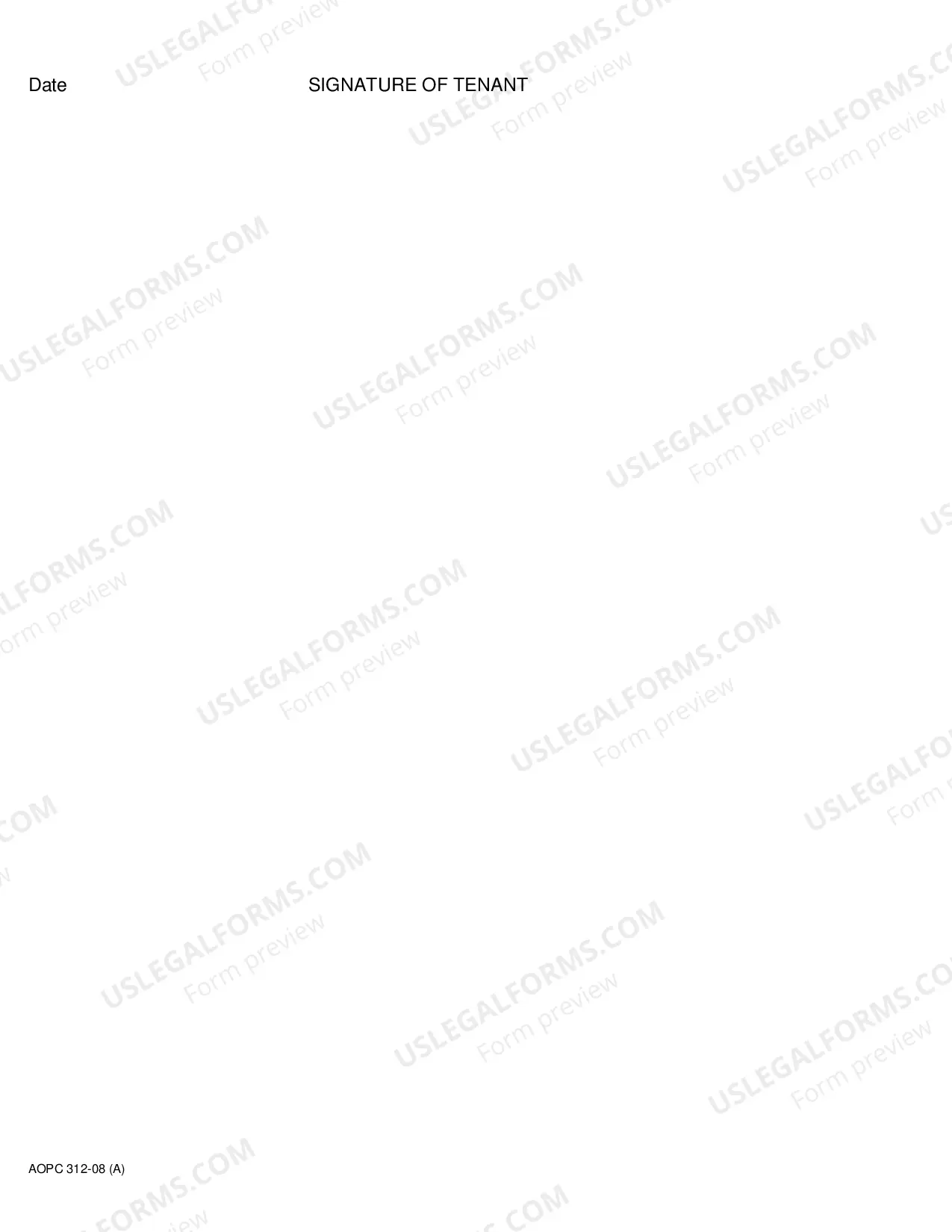Preview TENANT SUPERSEDEAS AFFiDAVIT SECTION 8