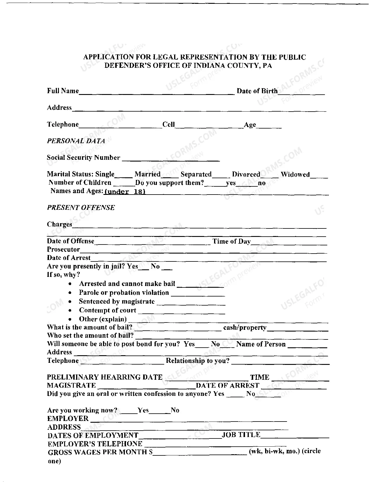 Preview Application for Public Defender