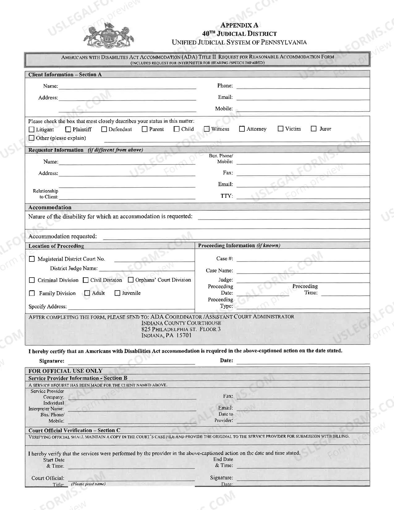 Preview ADA Policies and Forms 40th Judicial District