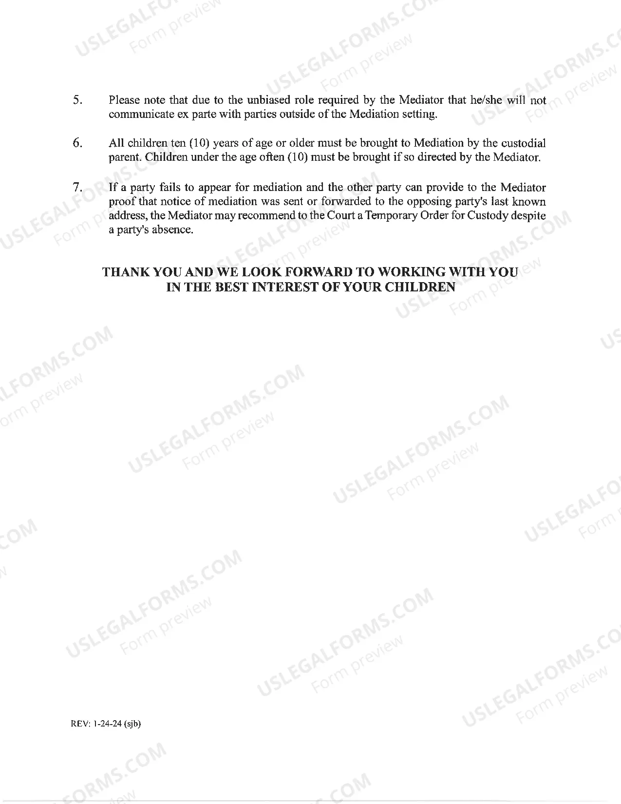 Preview Mediation Instructions