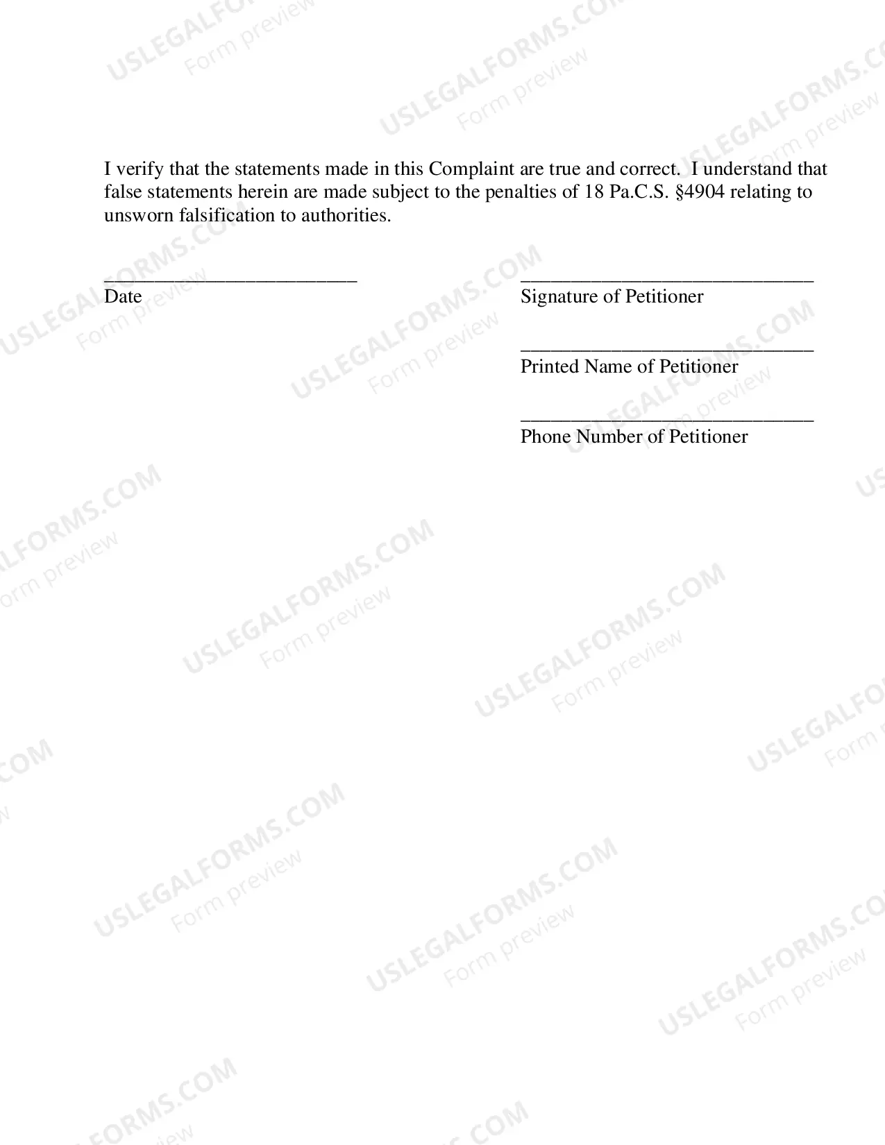 Preview Petition For Modification of Custody Order