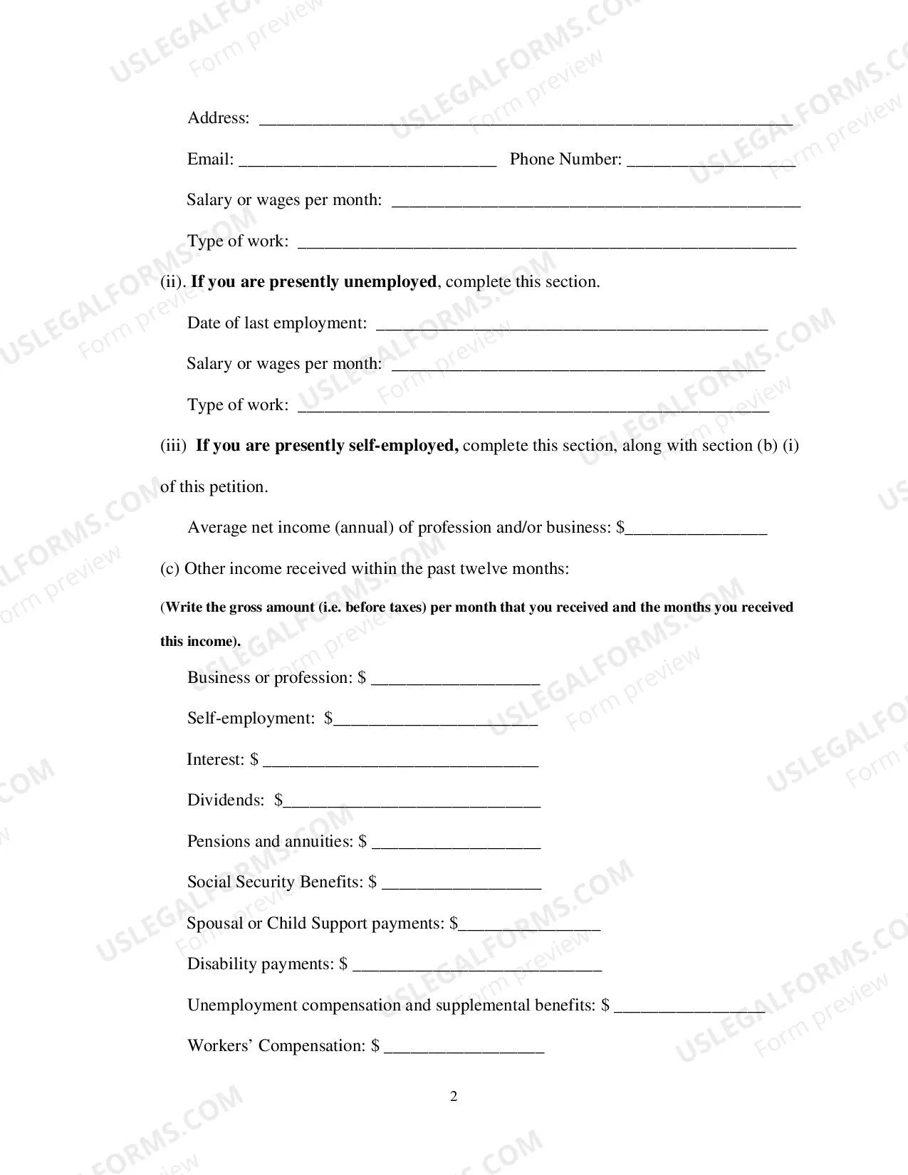 Preview Request for Waiver of Fee
