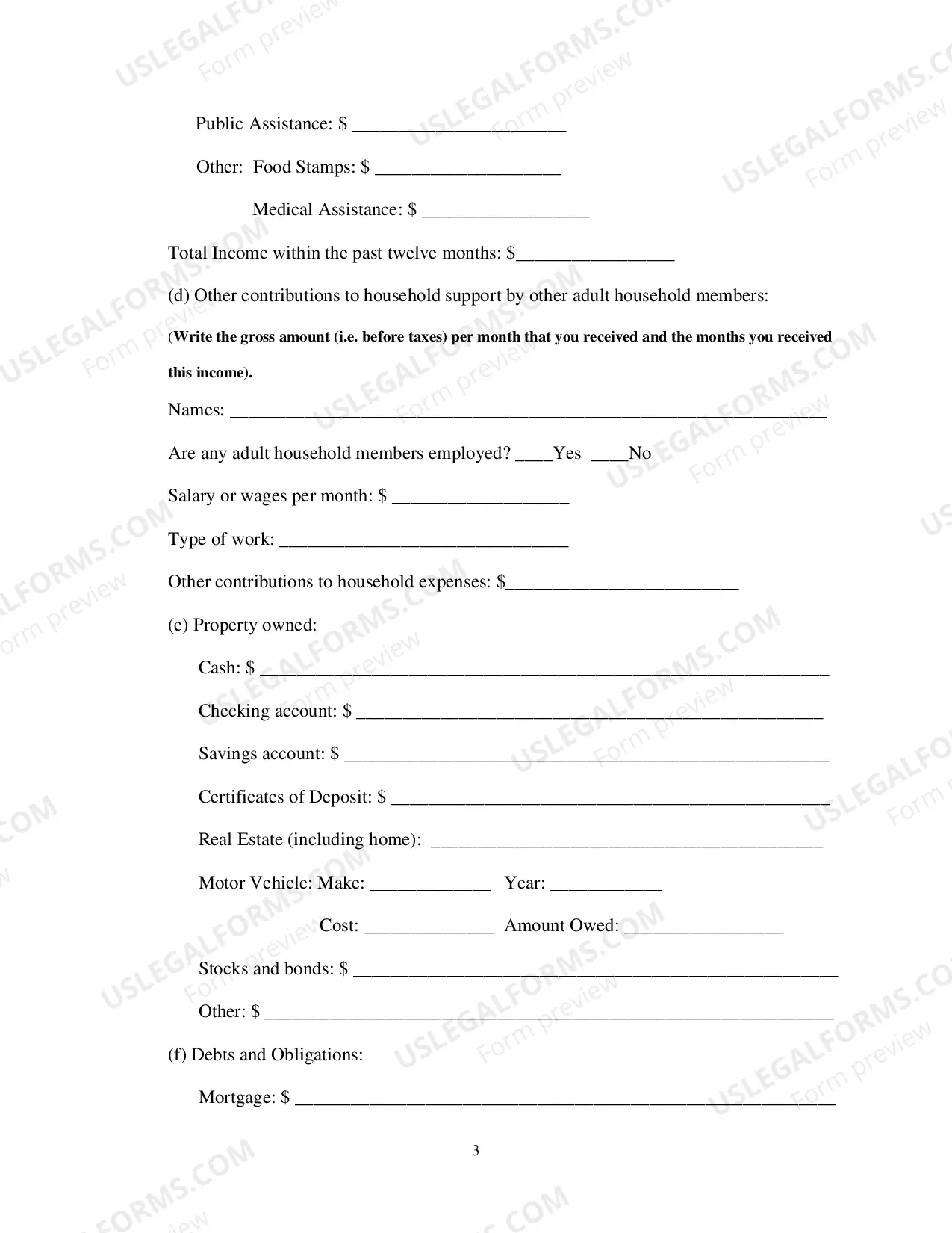 Preview Request for Waiver of Fee