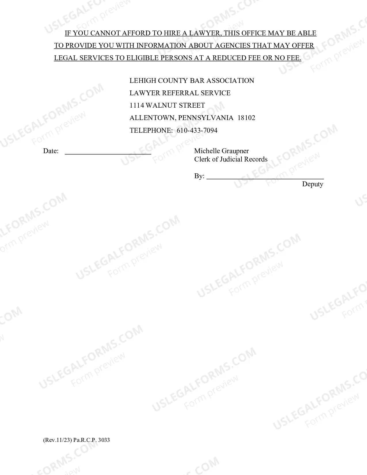 Preview Praecipe For Writ of Revival