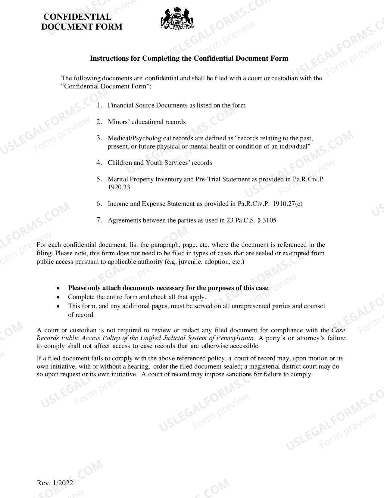 Preview Confidential Document CDF
