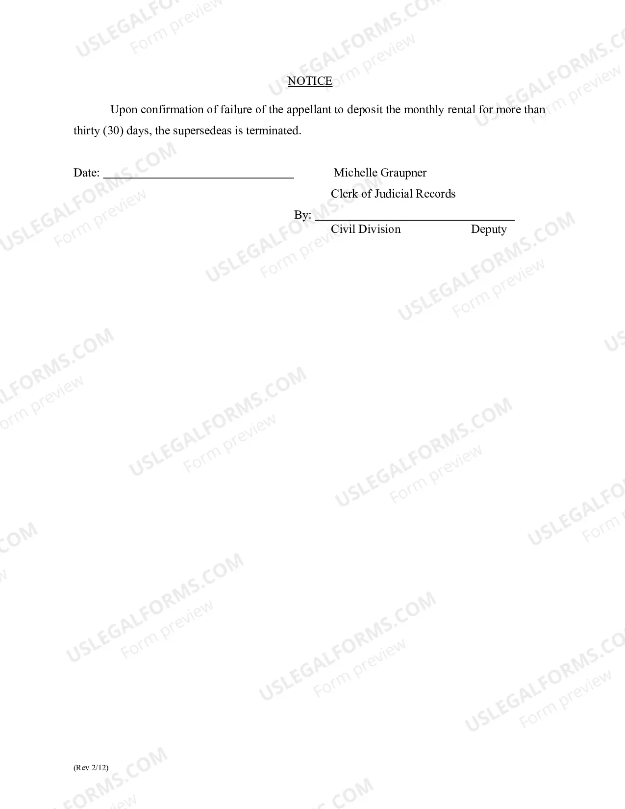 Preview Praecipe to Terminate Supersedeas - Rule 1008