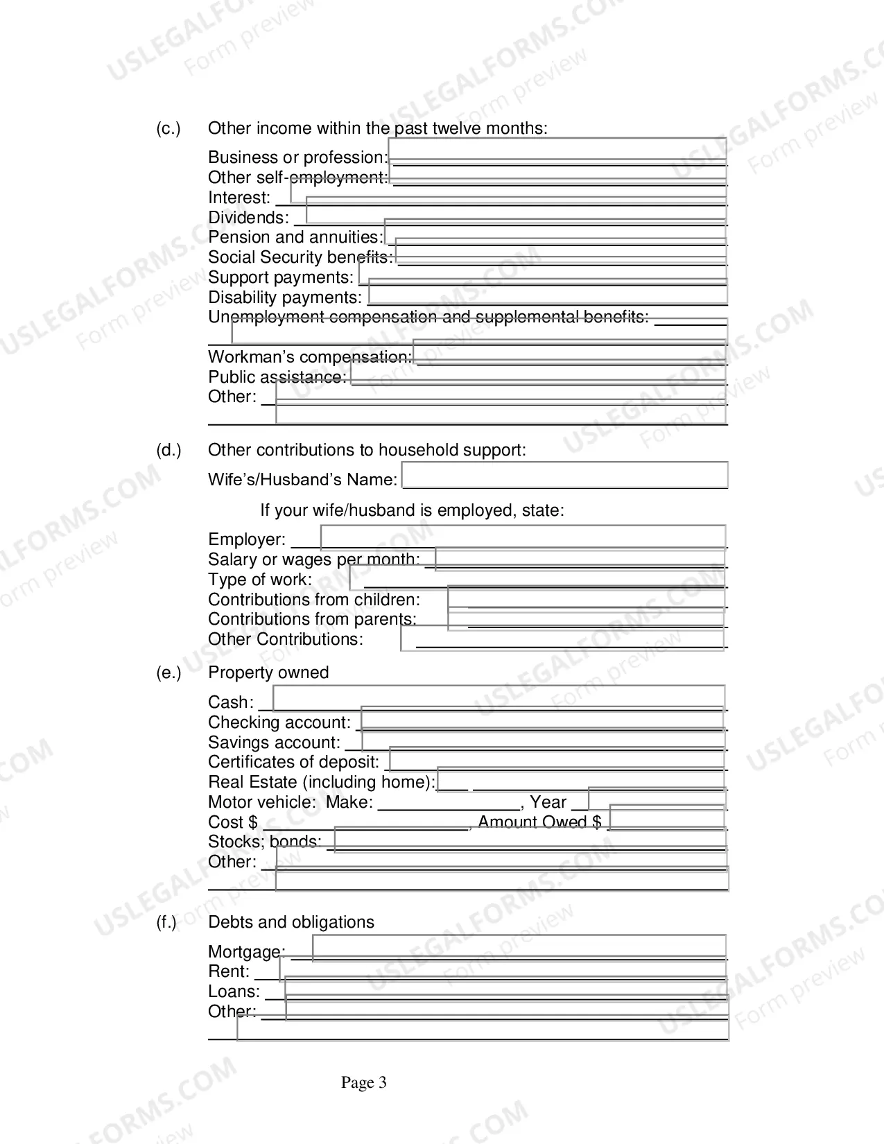 Preview in Forma Pauperis Petition and Order