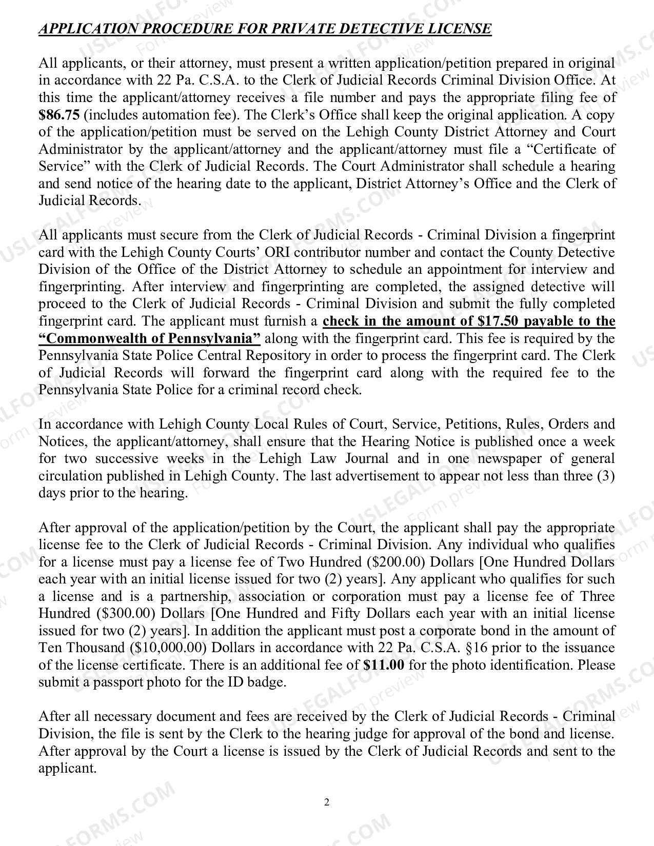 Preview Private Detective License Requirements