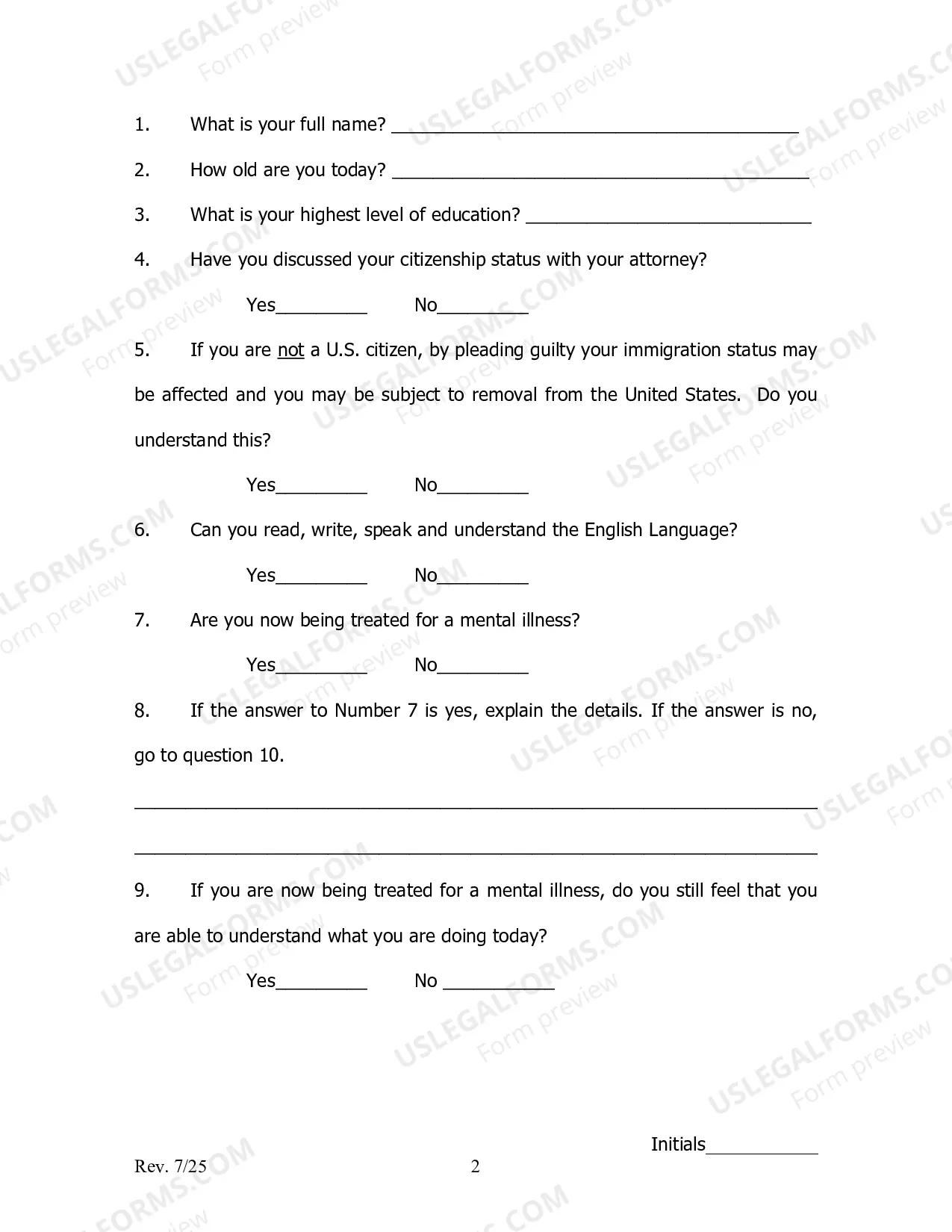 Preview Guilty Plea Colloquy