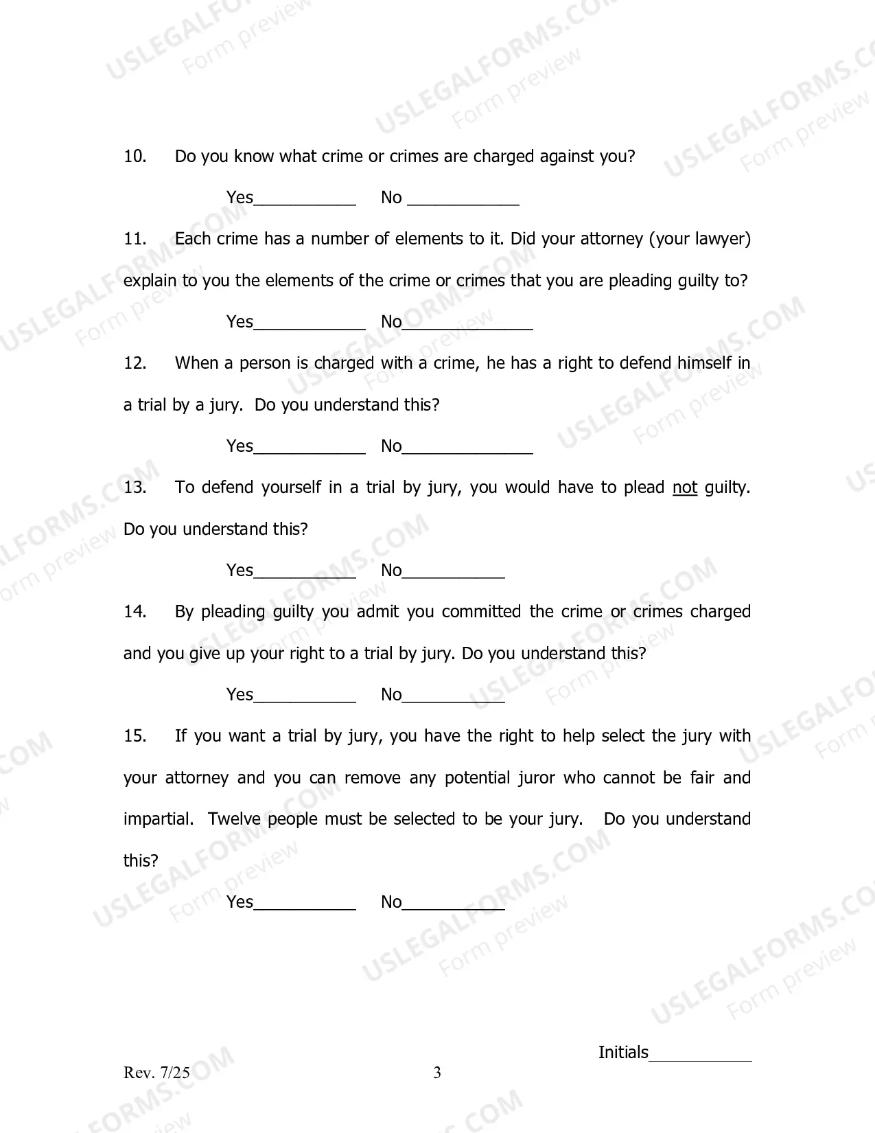 Preview Guilty Plea Colloquy