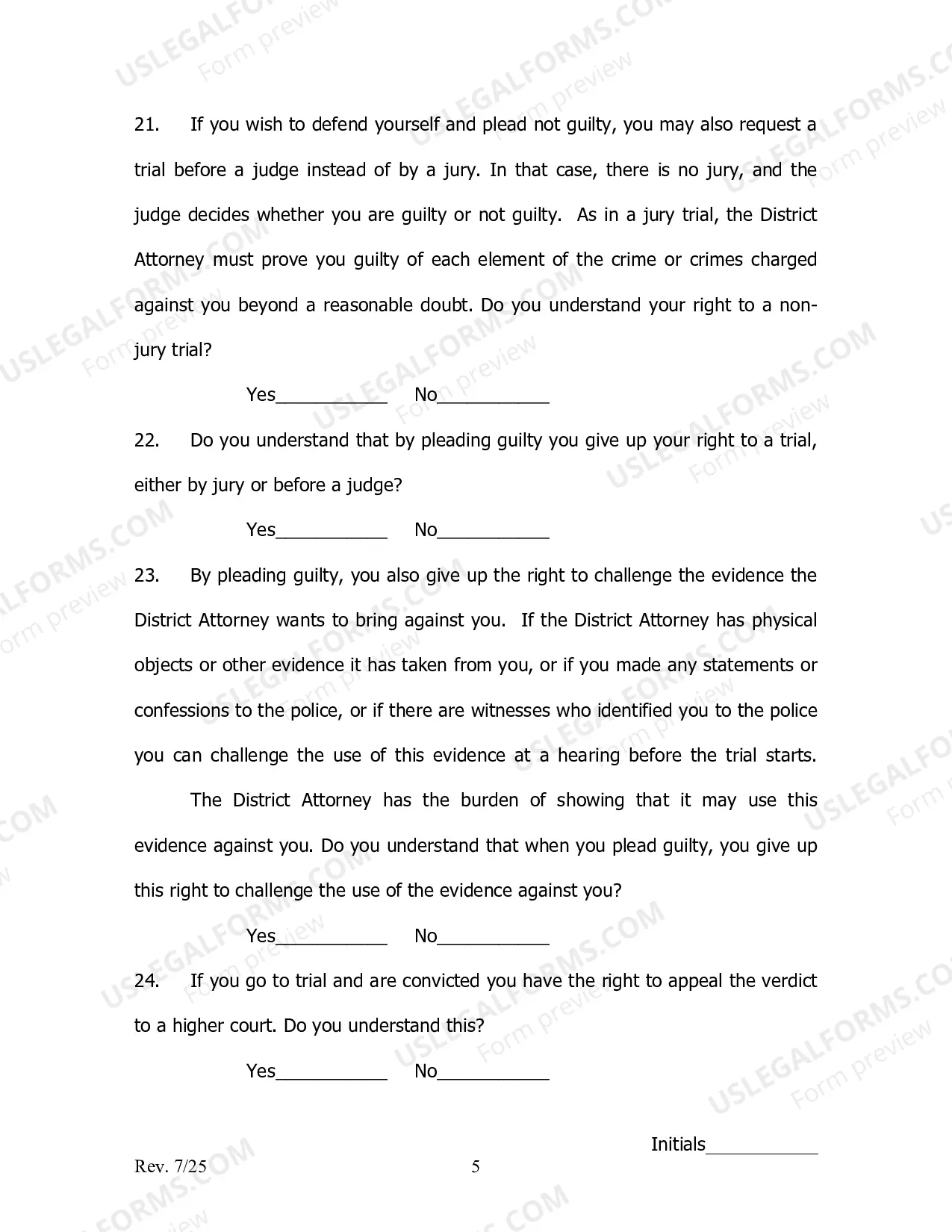 Preview Guilty Plea Colloquy