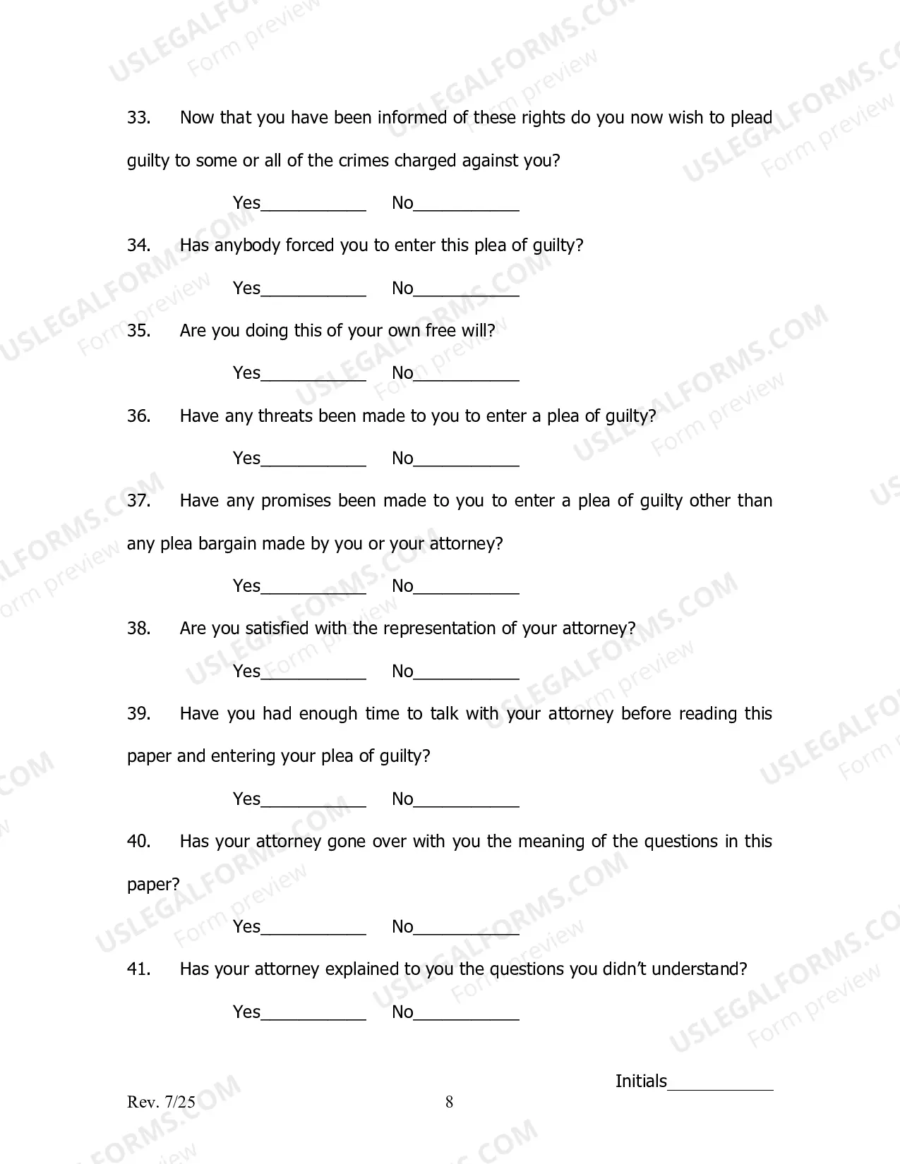 Preview Guilty Plea Colloquy