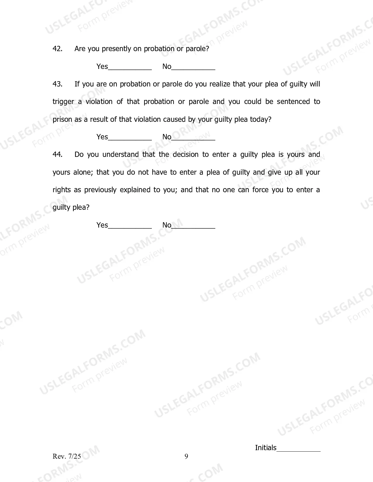 Preview Guilty Plea Colloquy