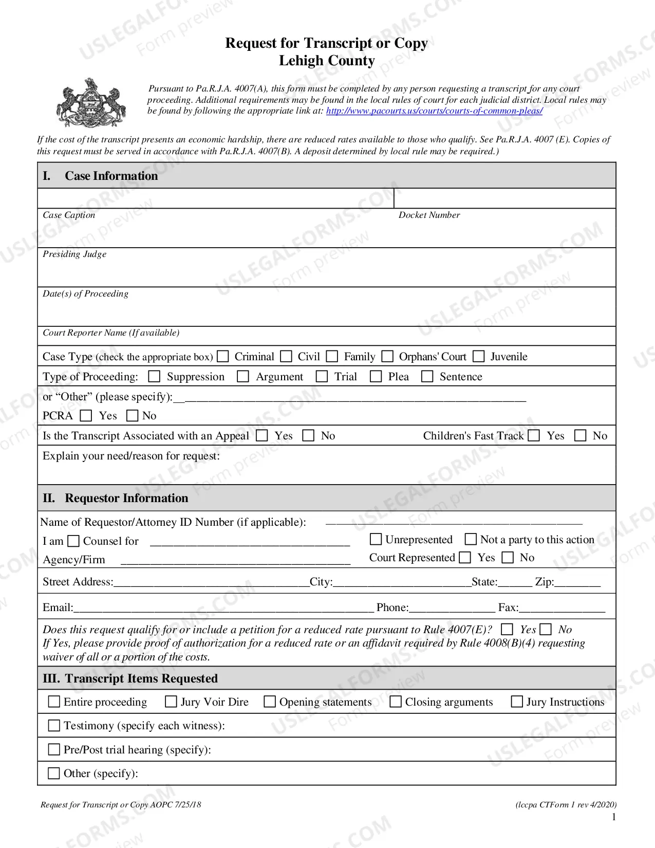 Preview Superior Court Appeal Packet