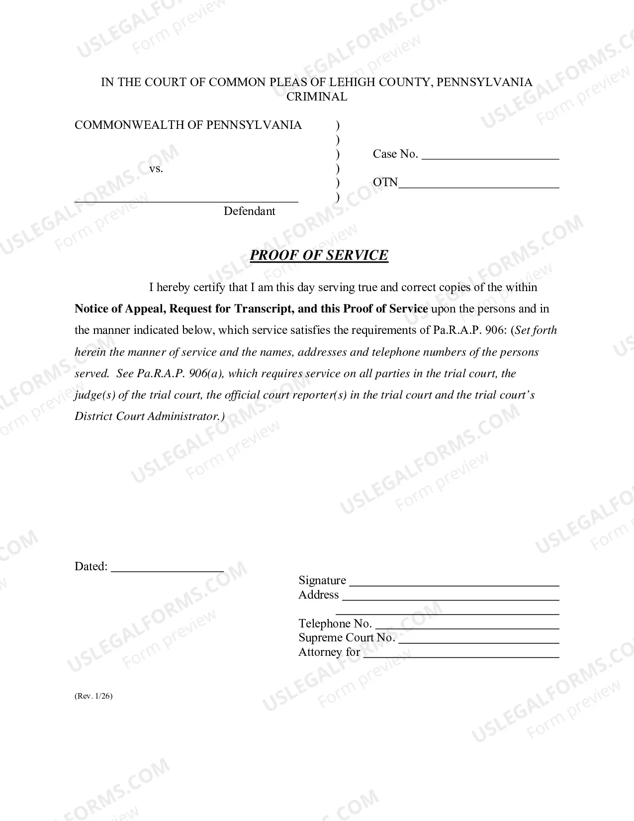 Preview Superior Court Appeal Packet