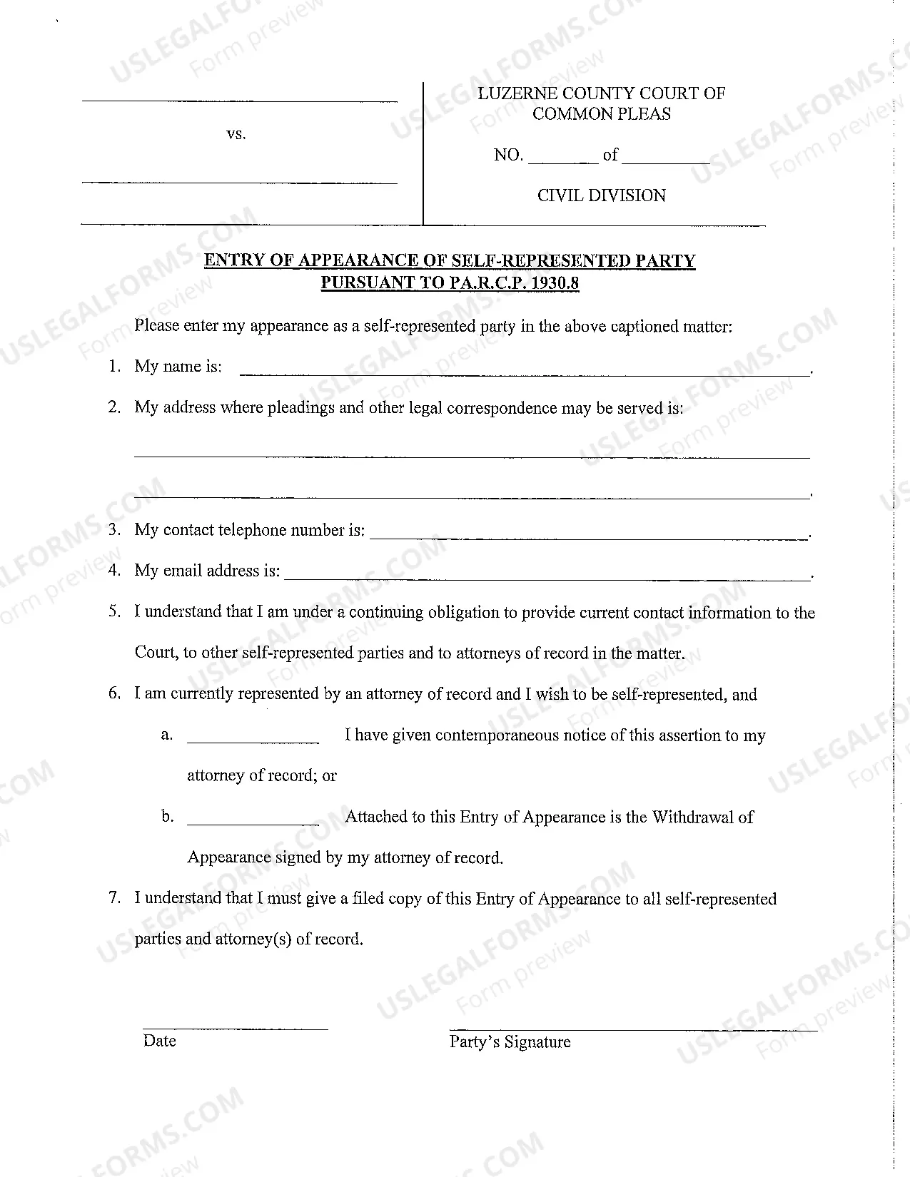 Preview Petition For Name Change