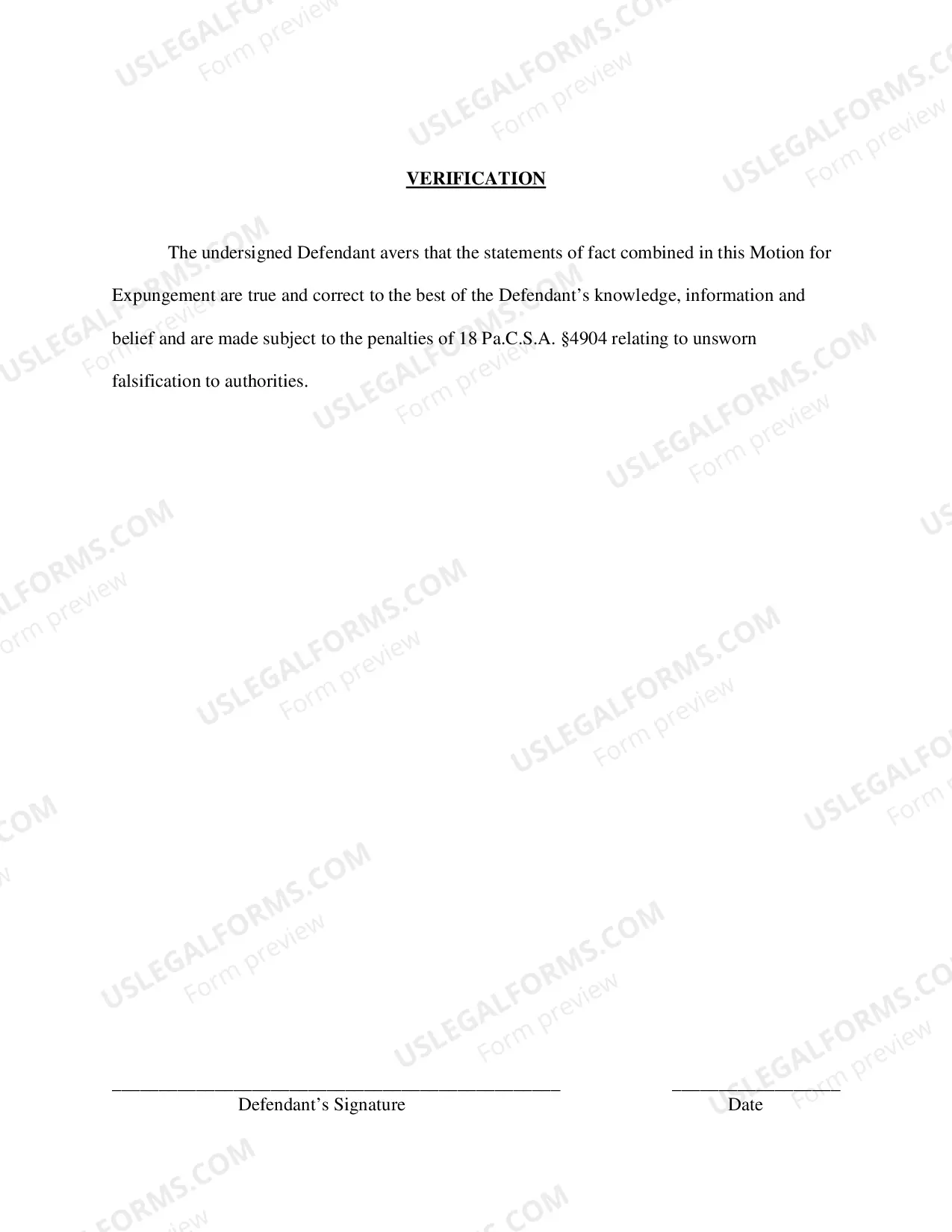 Preview Motion to Expunge Form