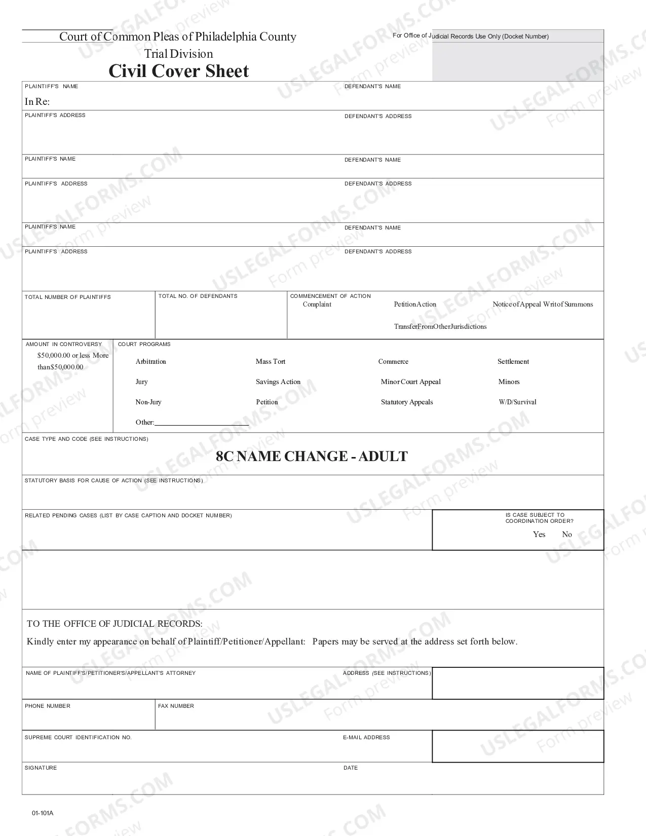 Preview Name Change Petition Package