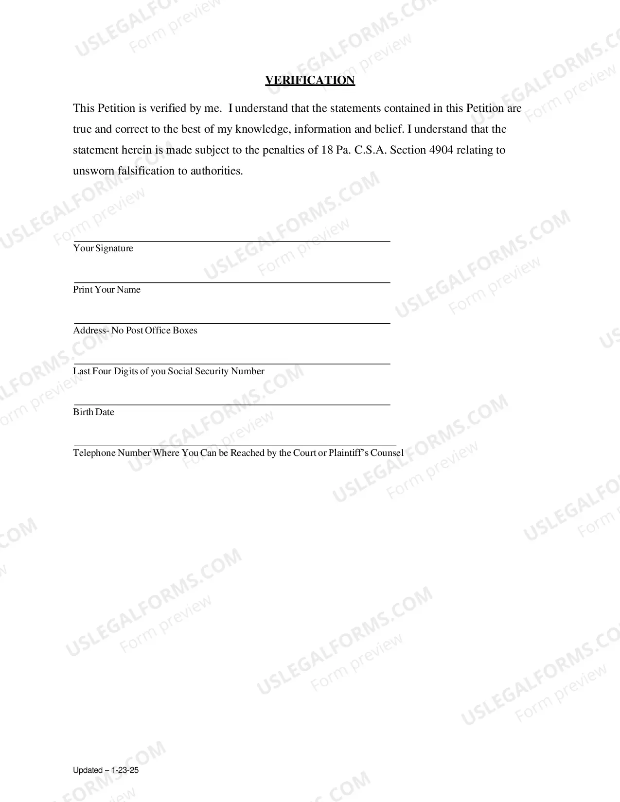 Preview Petition to Postpone Sheriffs Sale (Packet)