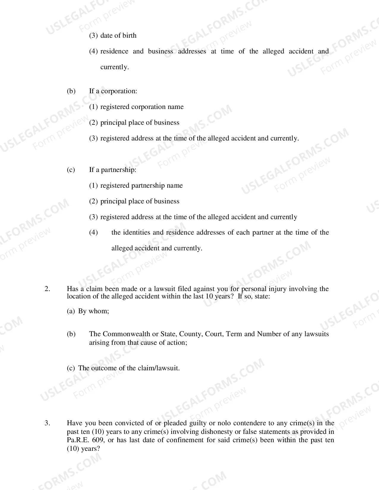 Preview Plaintiffs Interrogatories to Defendants (Premises Liability Cases)