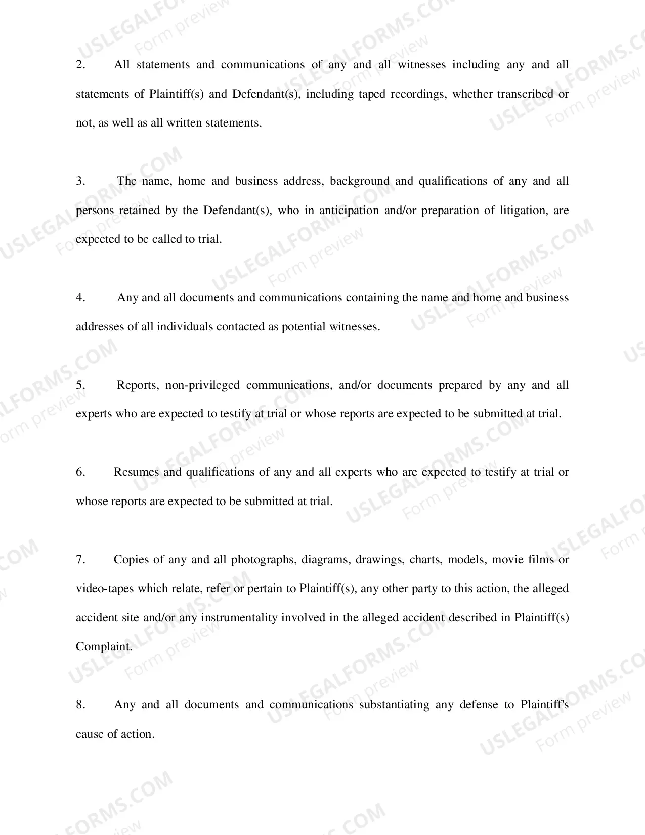 Preview Plaintiffs Request For Production of Documents Directed to Defendant