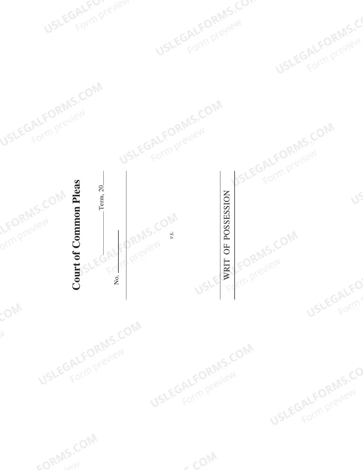 Preview Writ of Possession
