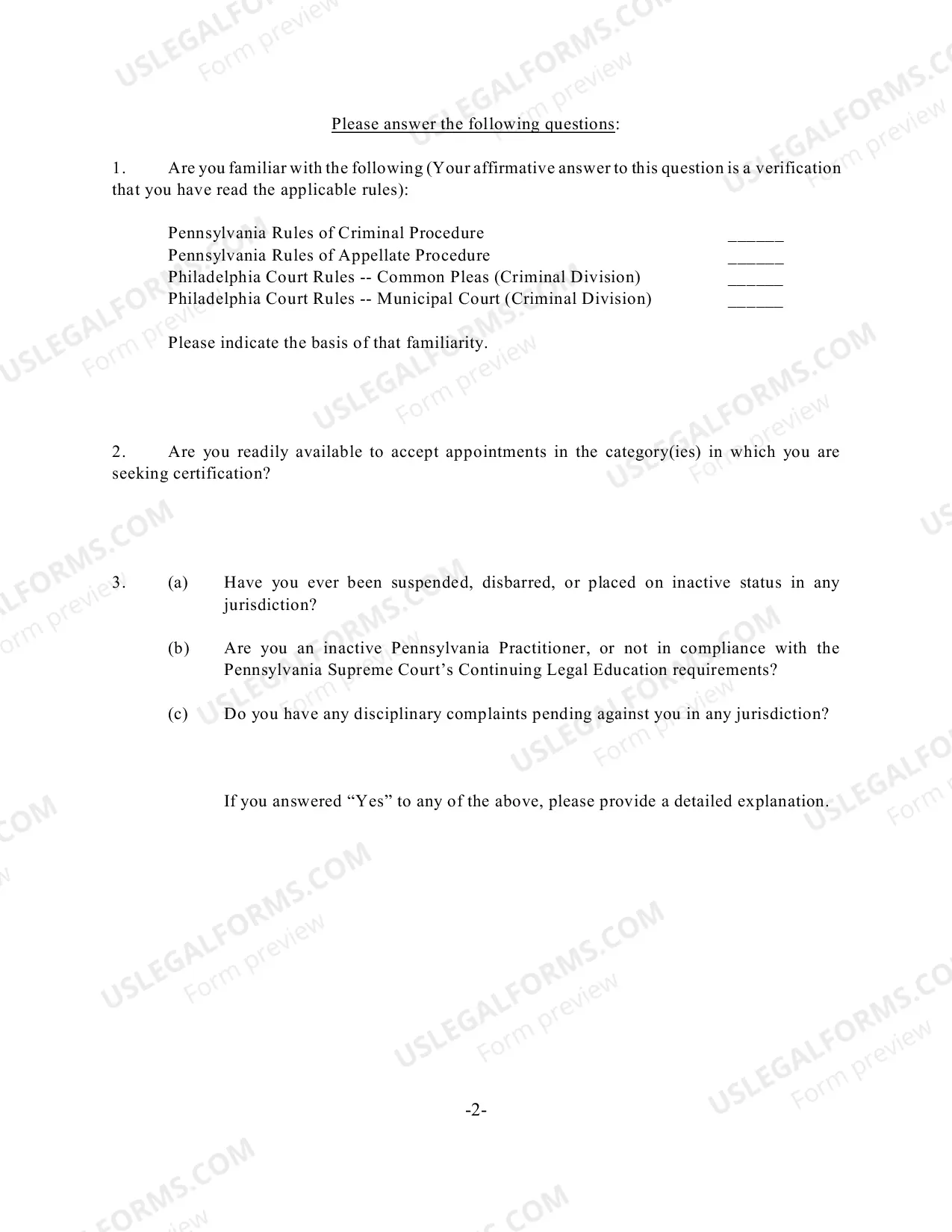 Preview Application For Court Appointment Certification