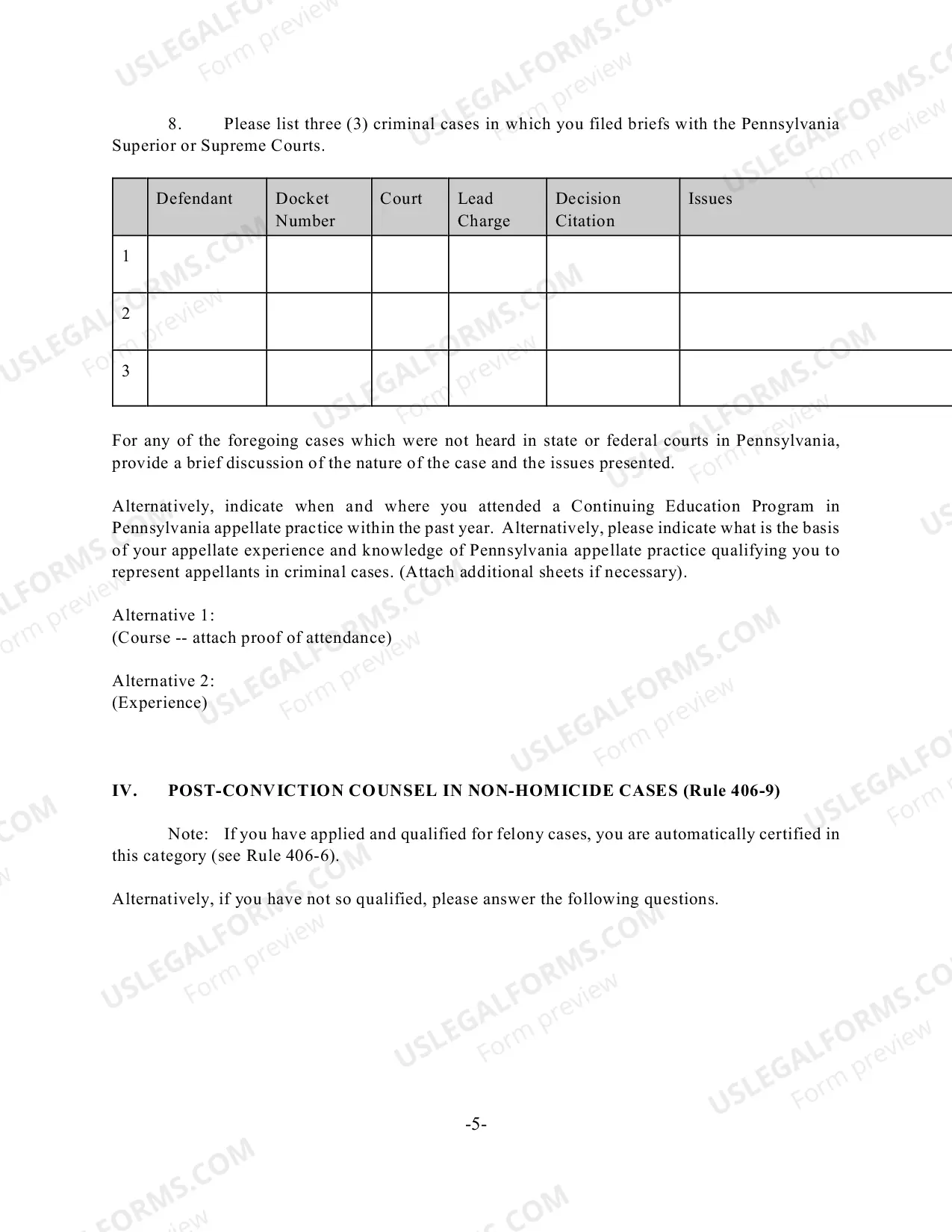 Preview Application For Court Appointment Certification