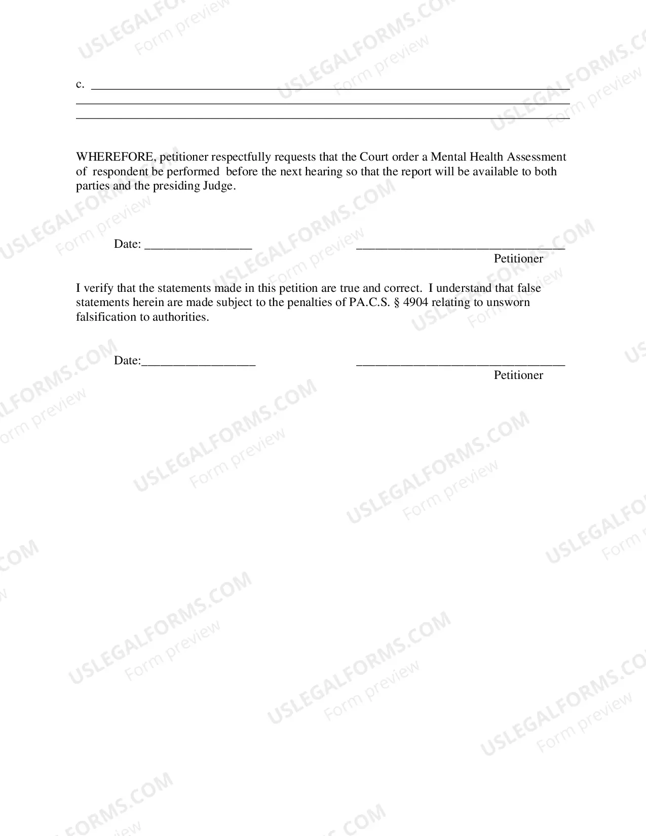 Preview Motion For A Mental Health Assessment