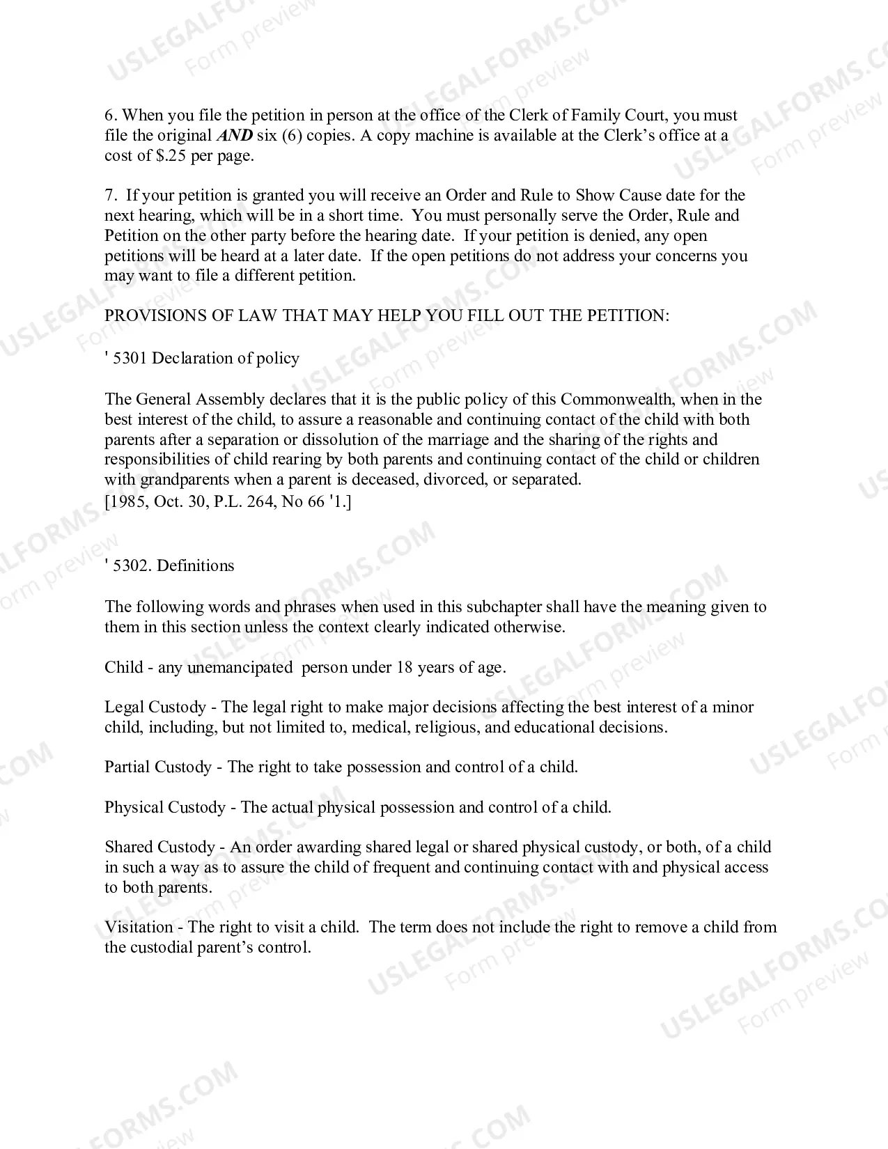 Preview Petition For Emergency Relief-Custody