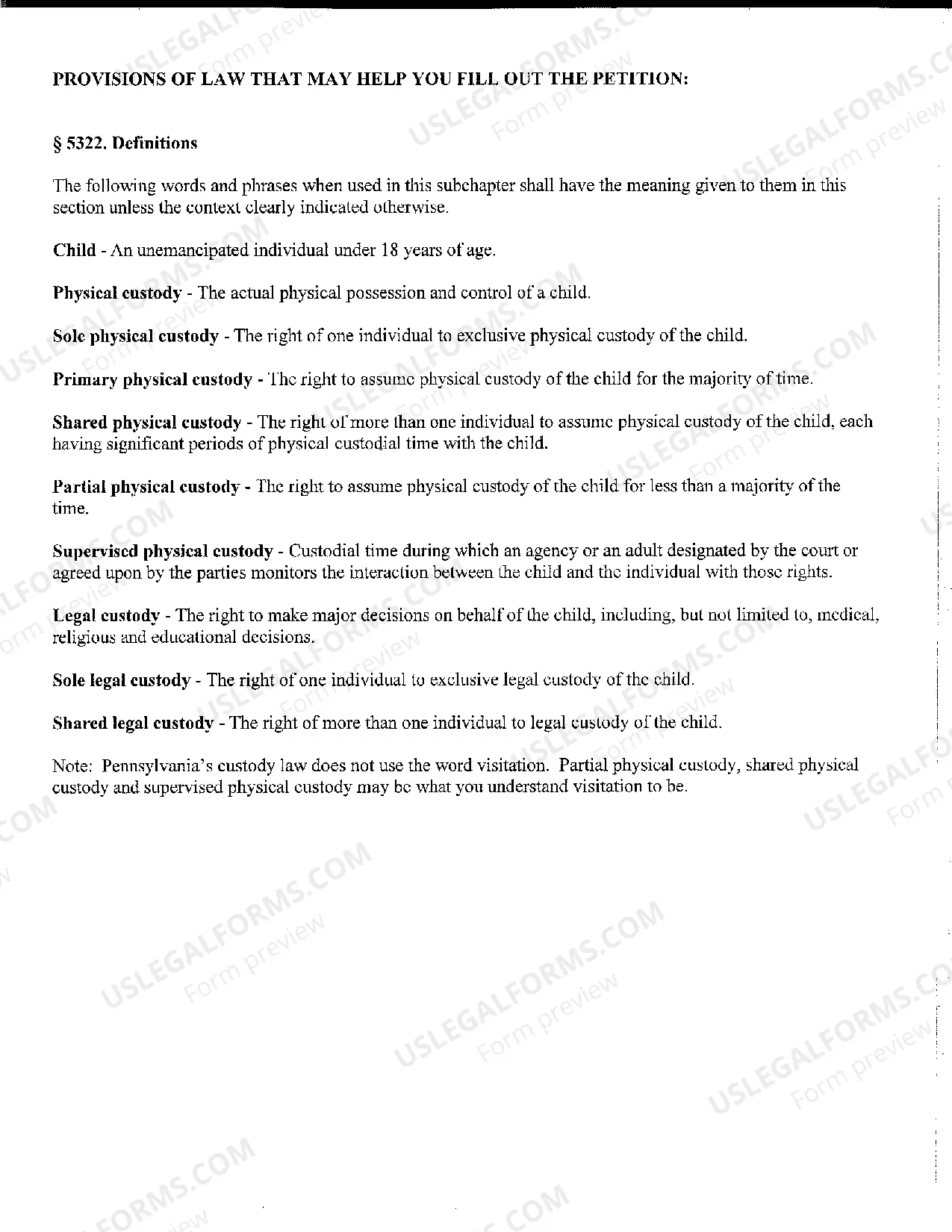 Preview Petition to Modify Custody