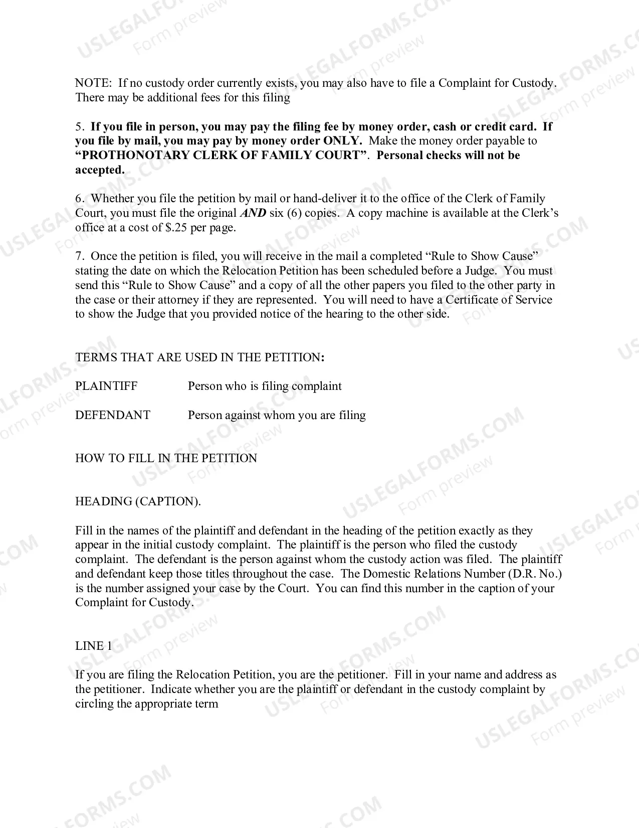 Preview Relocation Petition