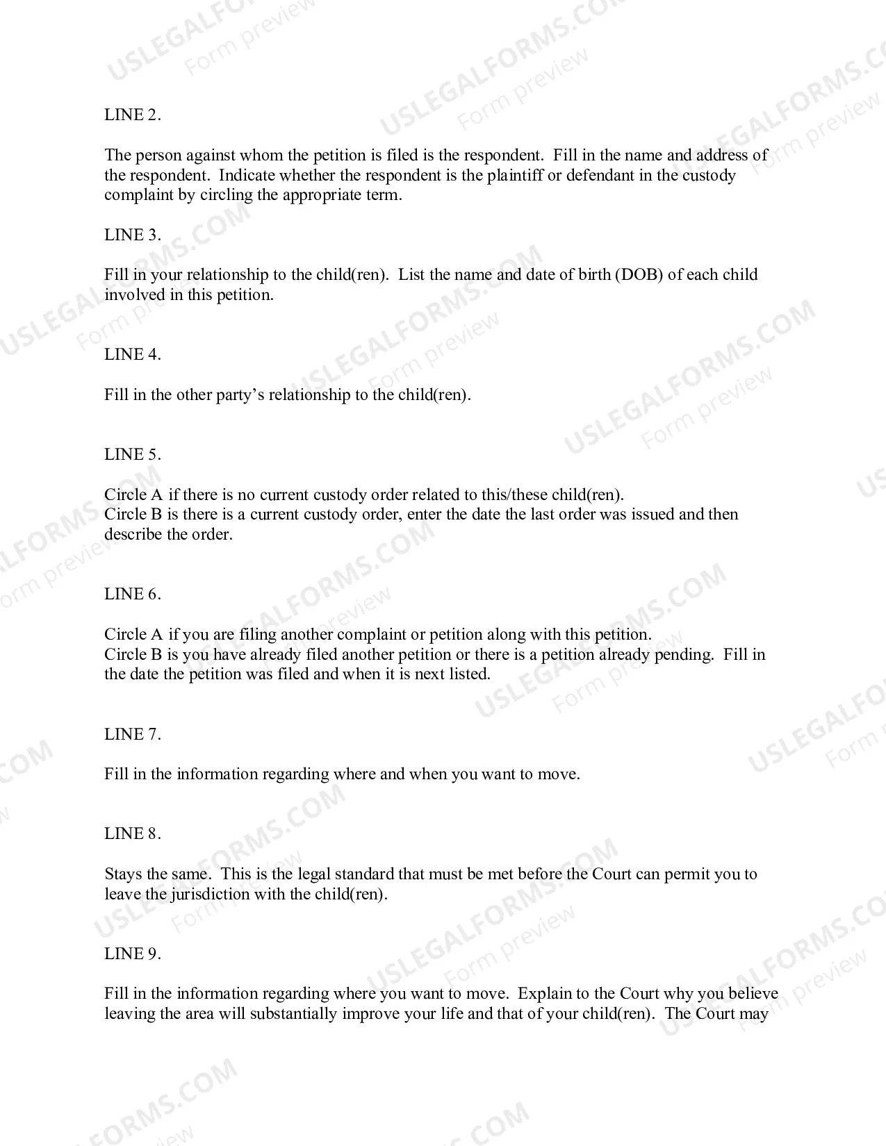 Preview Relocation Petition
