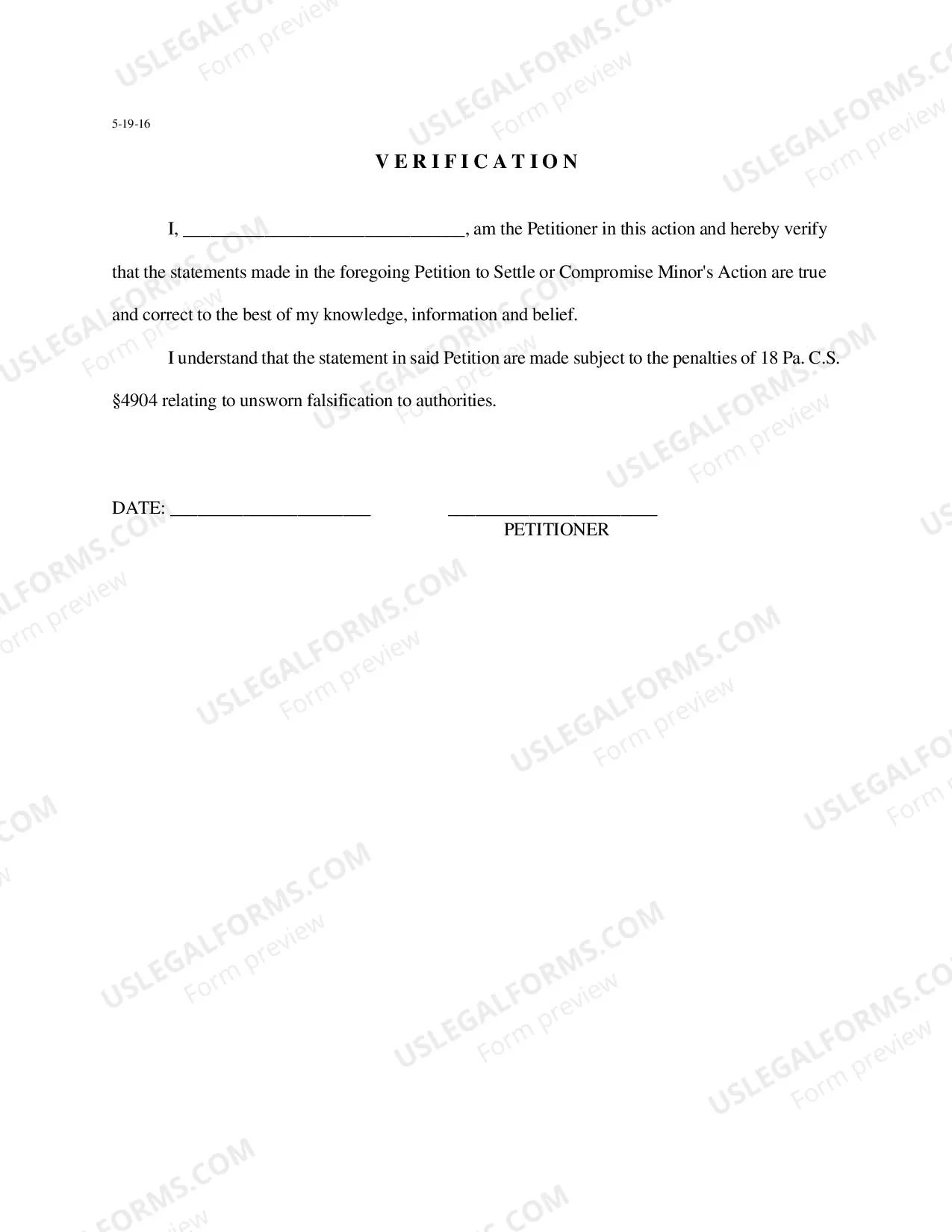 Preview Petition to Settle Wrongful Death And Survival Actions