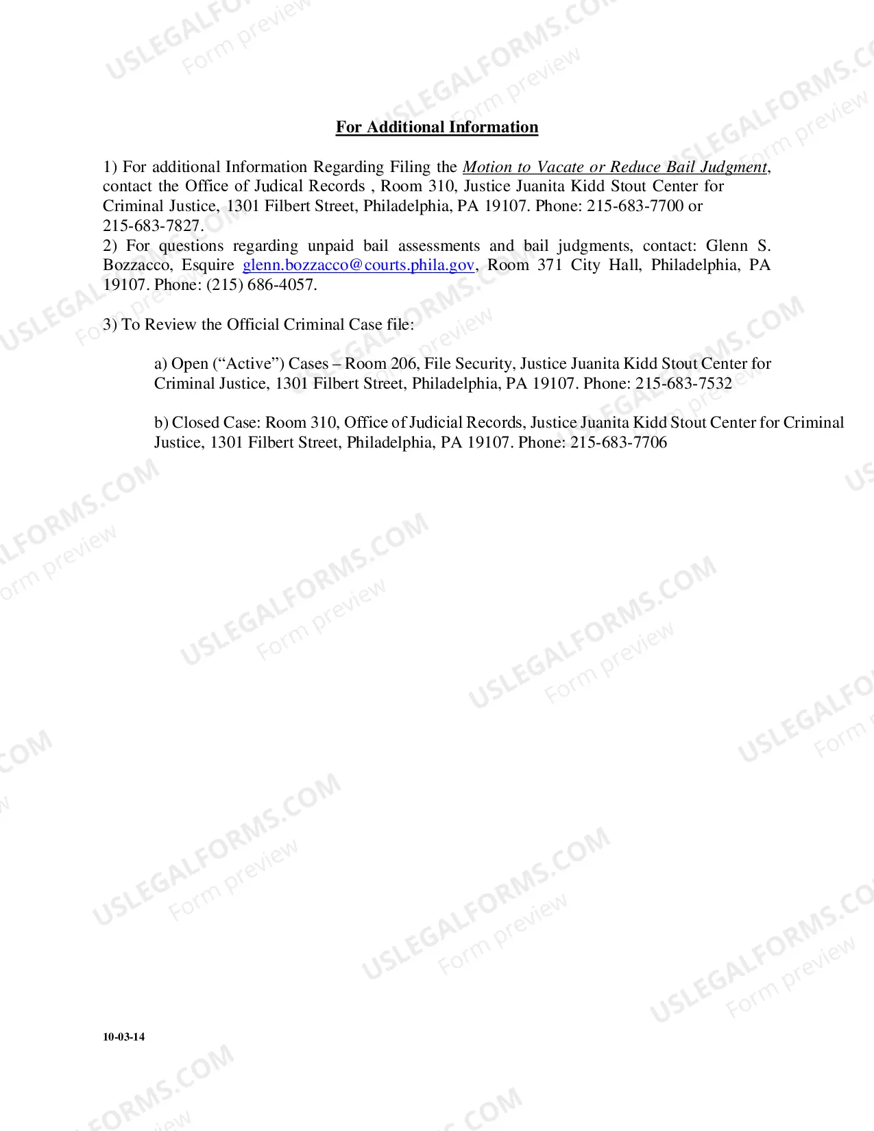 Preview Motion to Vacate or Reduce Bail Judgment - Form 01-211