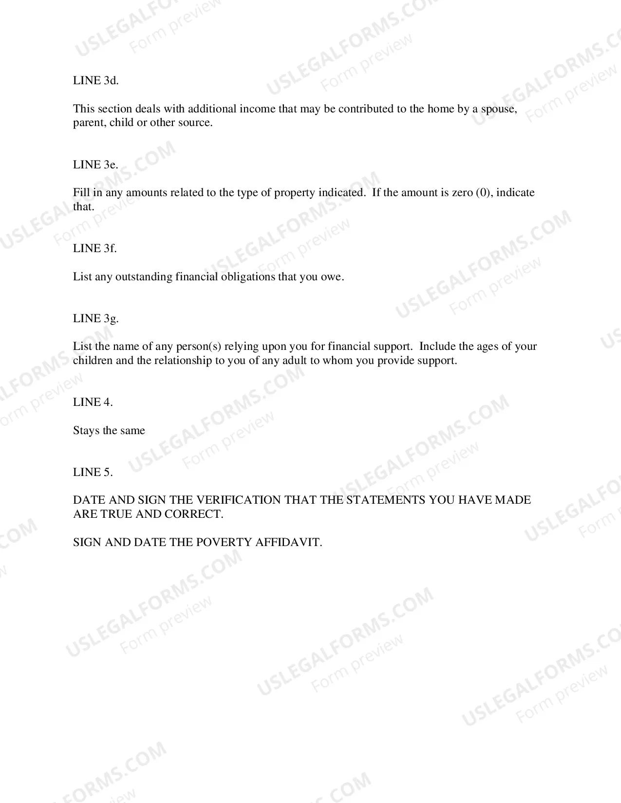 Preview Petition to proceed in Forma Pauperis (IFP)