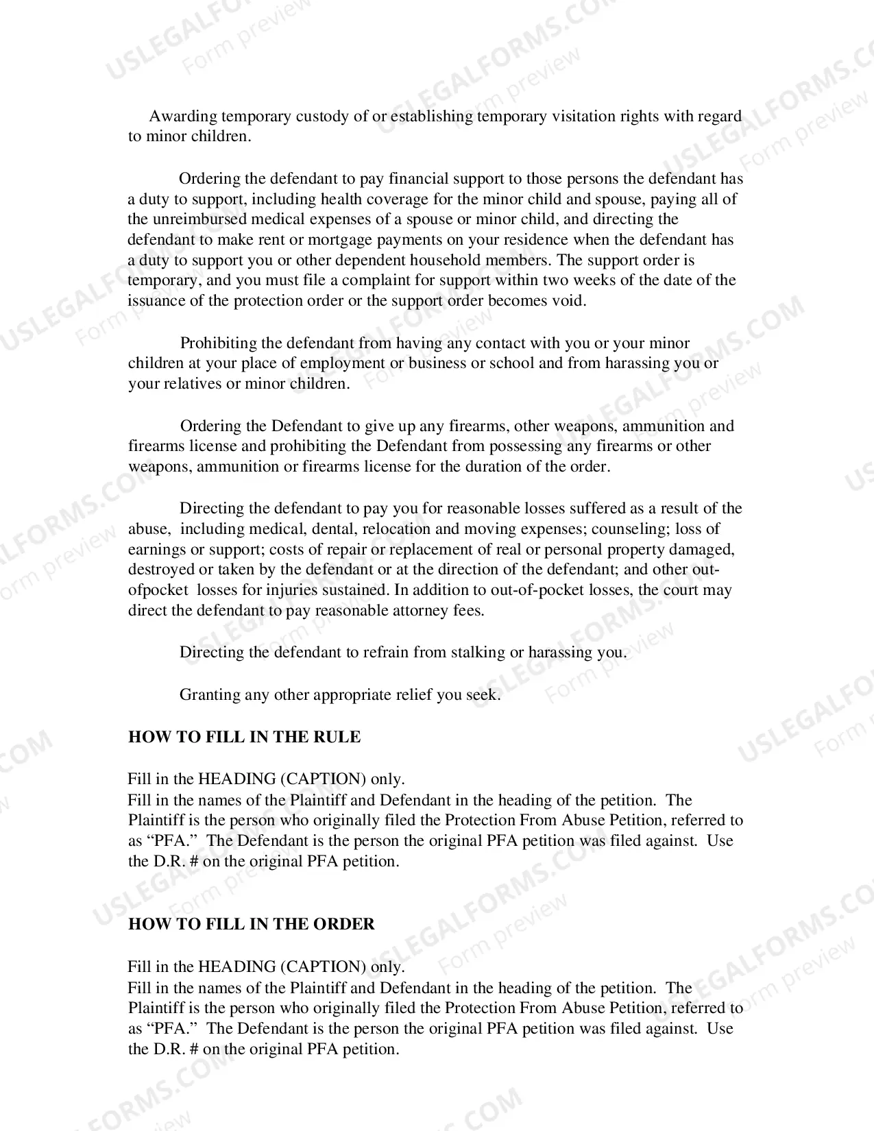 Preview Petition for Extension of Protection From Abuse Order