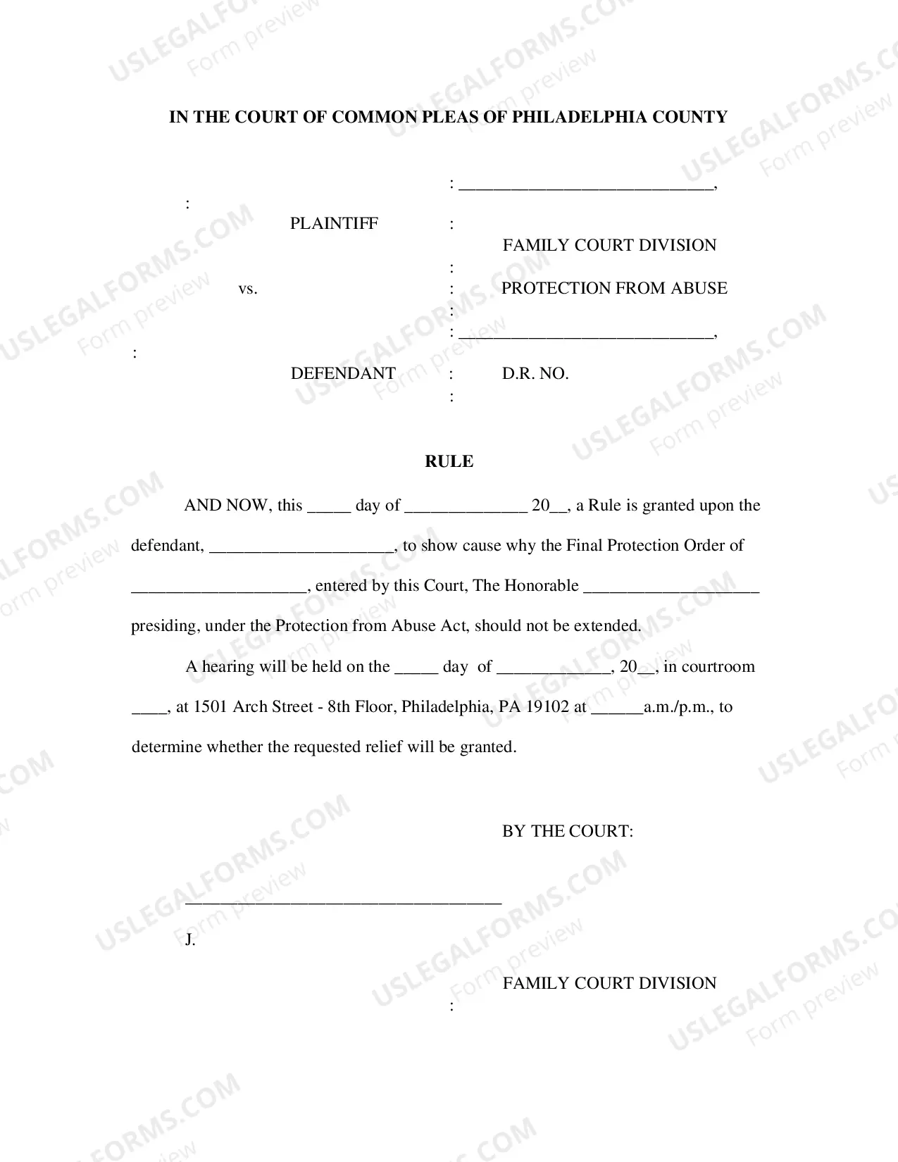 Preview Petition for Extension of Protection From Abuse Order