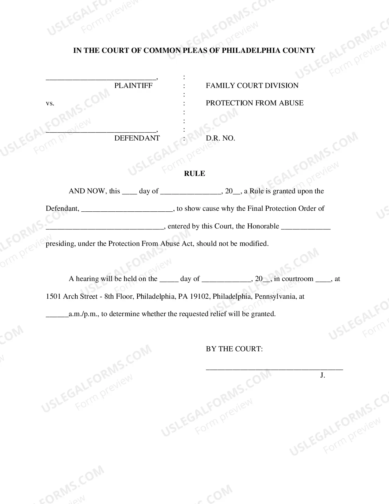 Preview Petition to Modify Protection From Abuse Order